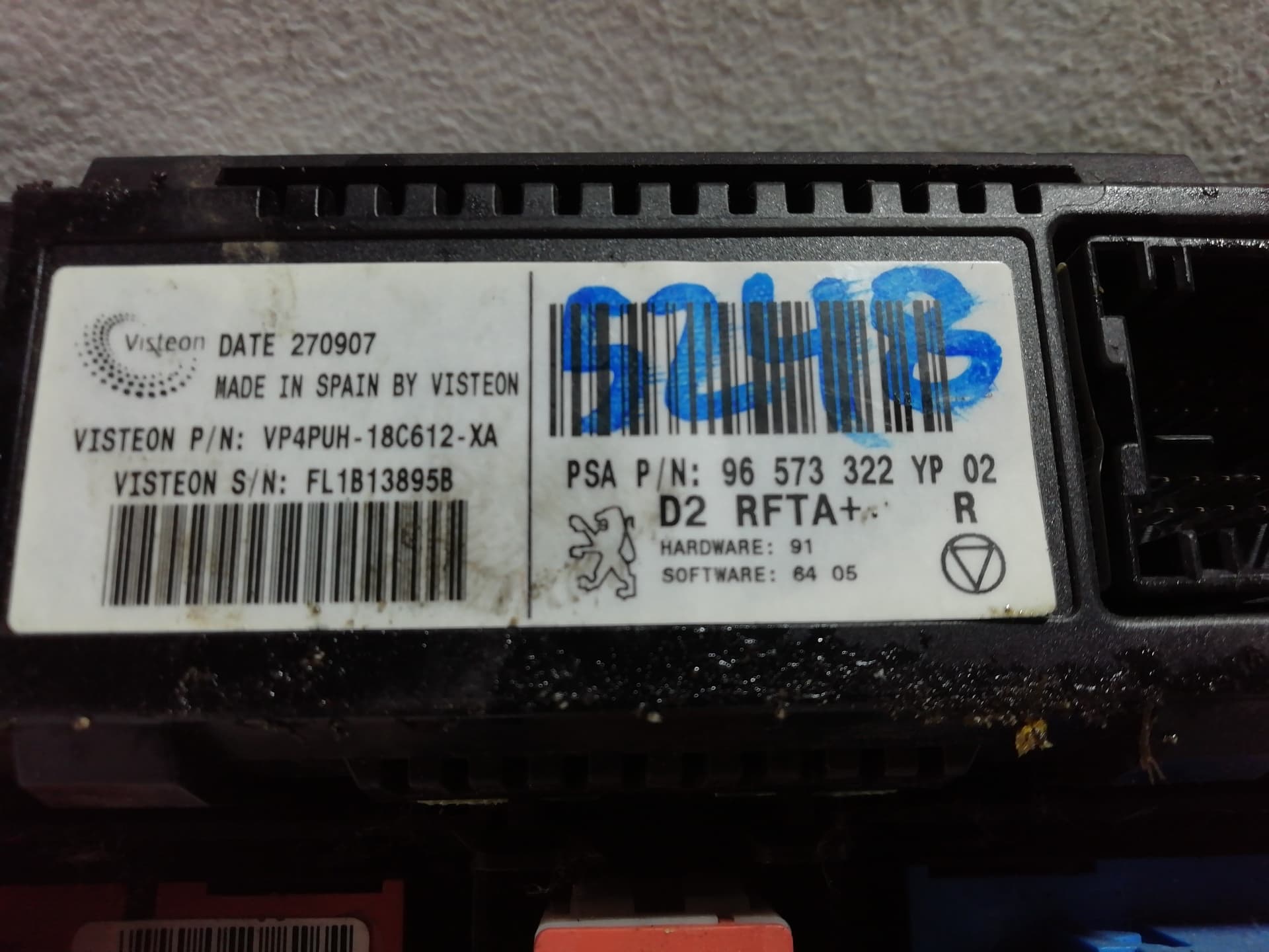 Mando climatizador PEUGEOT 407 SW 2