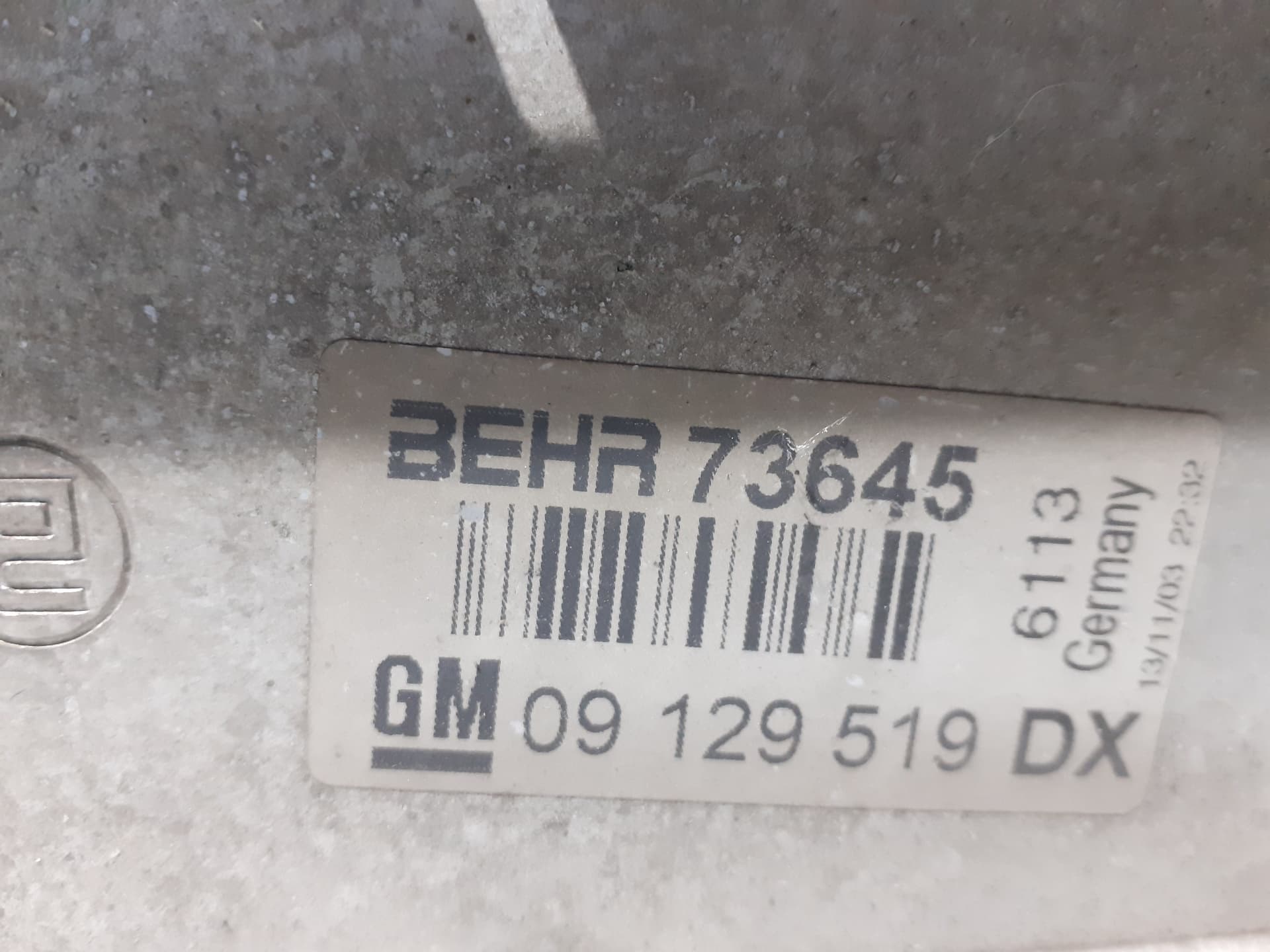 Intercooler OPEL ASTRA G BERLINA 2