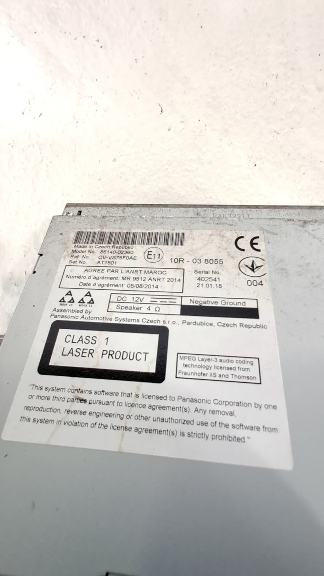 Pantalla multifuncion TOYOTA AURIS 2