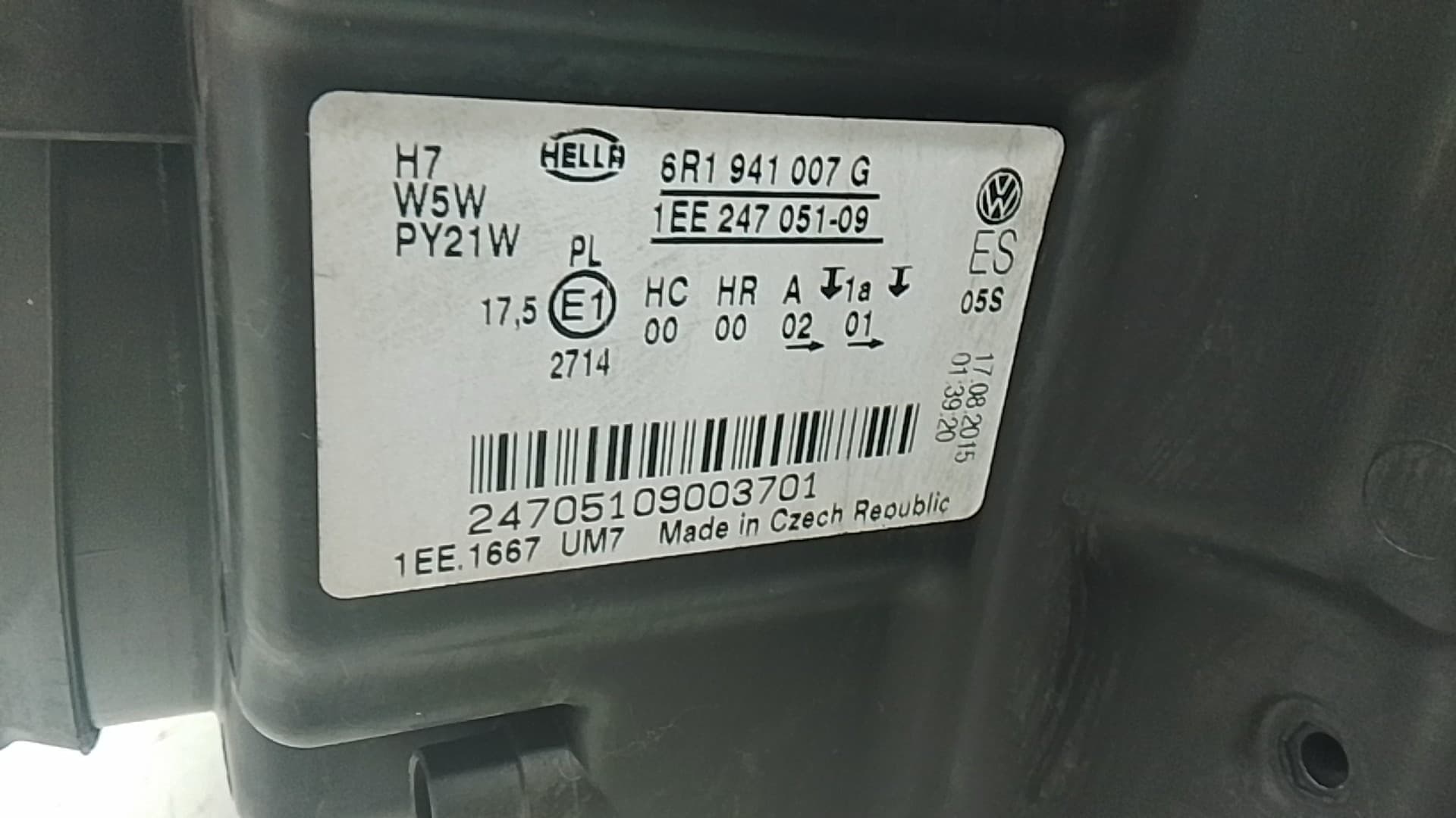 Faro izquierdo VOLKSWAGEN POLO (6R1) 3