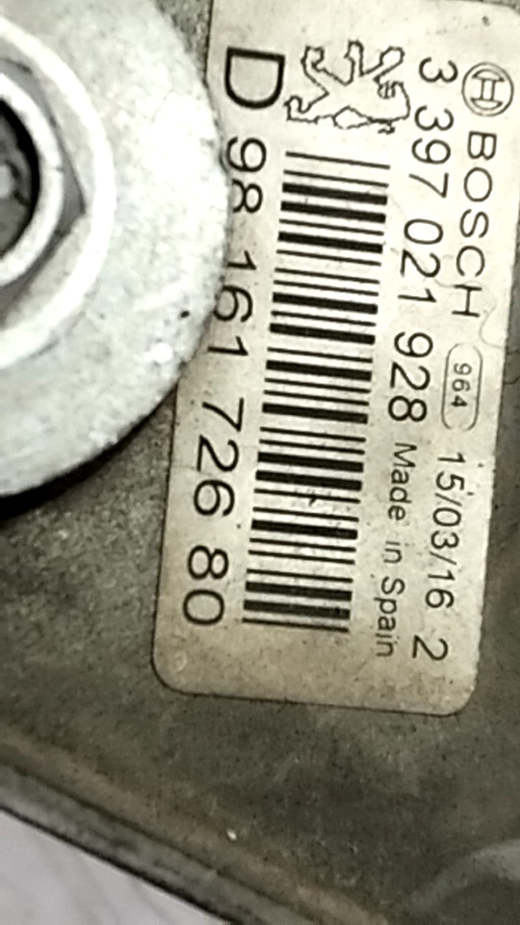 Motor limpia delantero PEUGEOT 508 SW I (8E_) 3