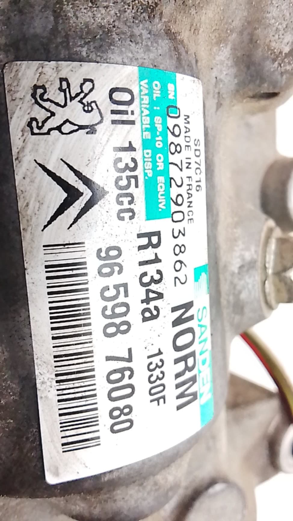 Recambio CITROEN C4 GRAND PICASSO ref. 9659876080 3
