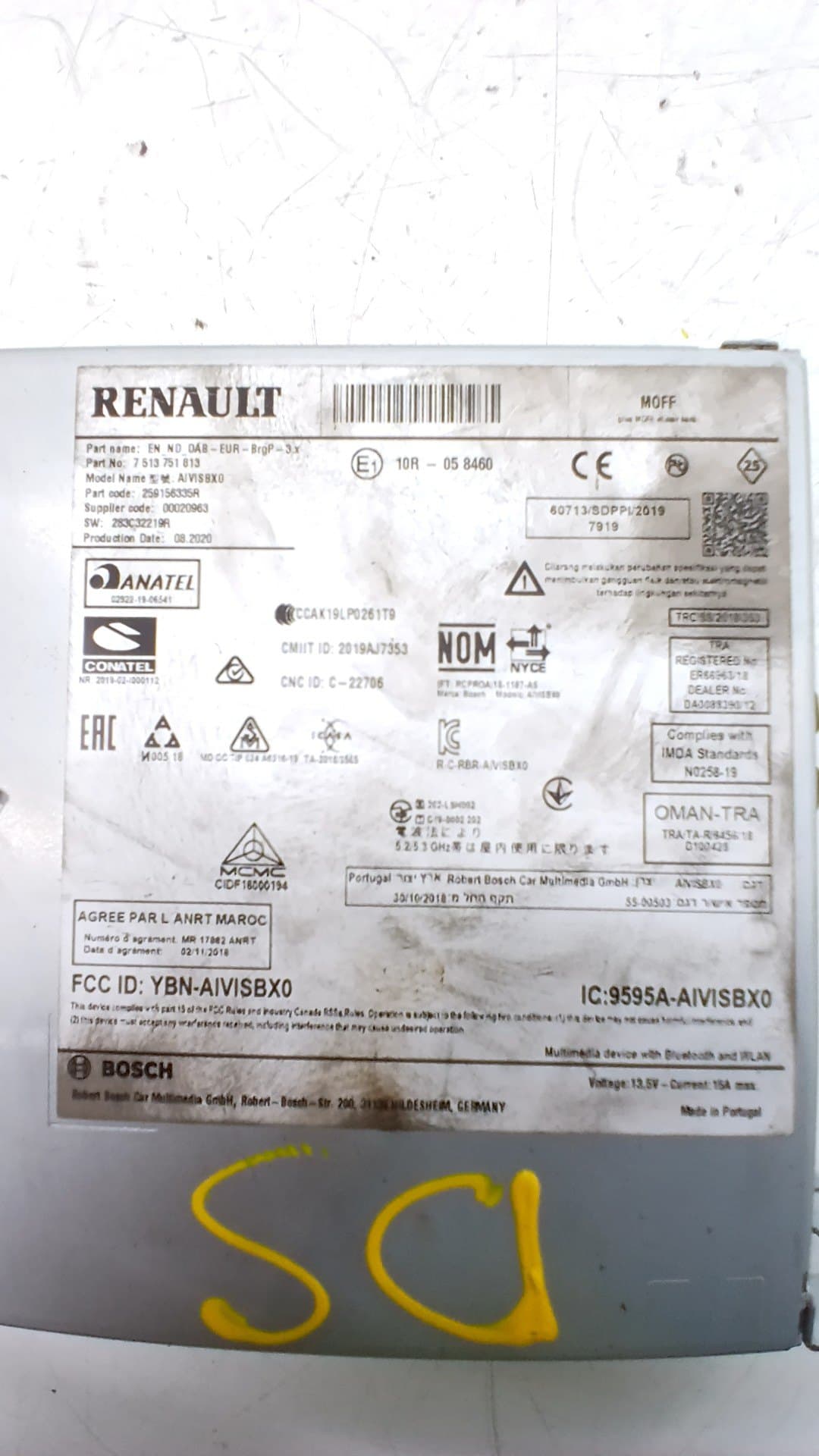 Sistema audio / radio cd RENAULT TALISMAN 2