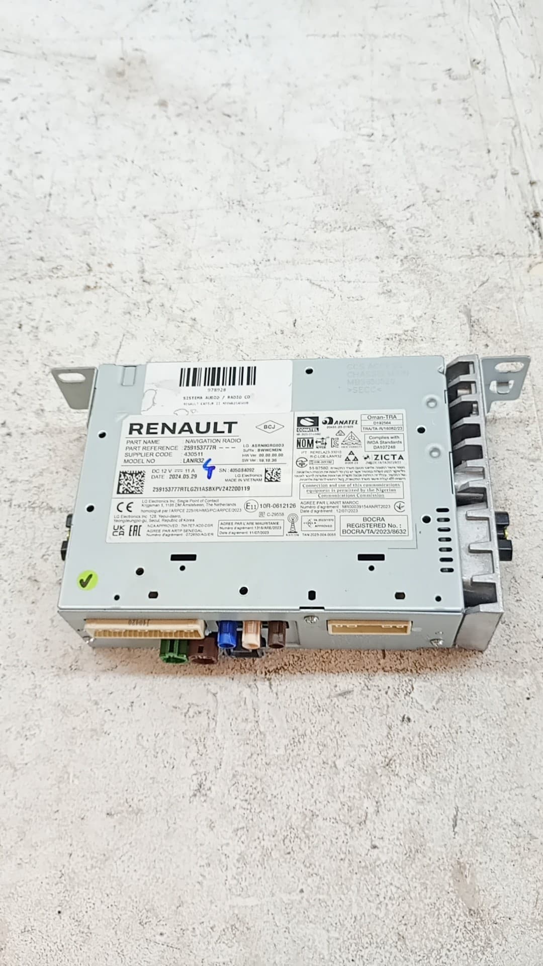 Sistema audio / radio cd RENAULT CAPTUR II