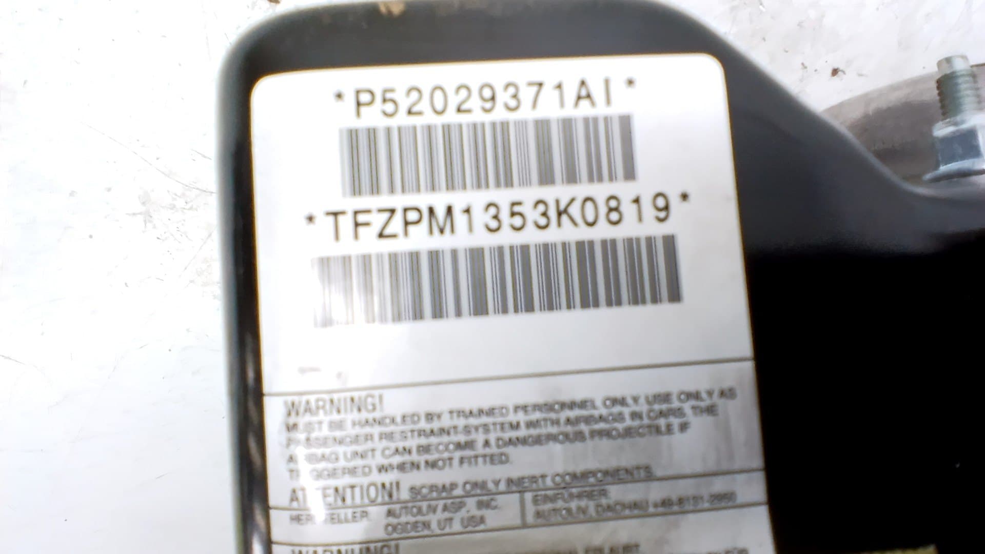 Airbag delantero derecho FIAT FREEMONT (345) 2