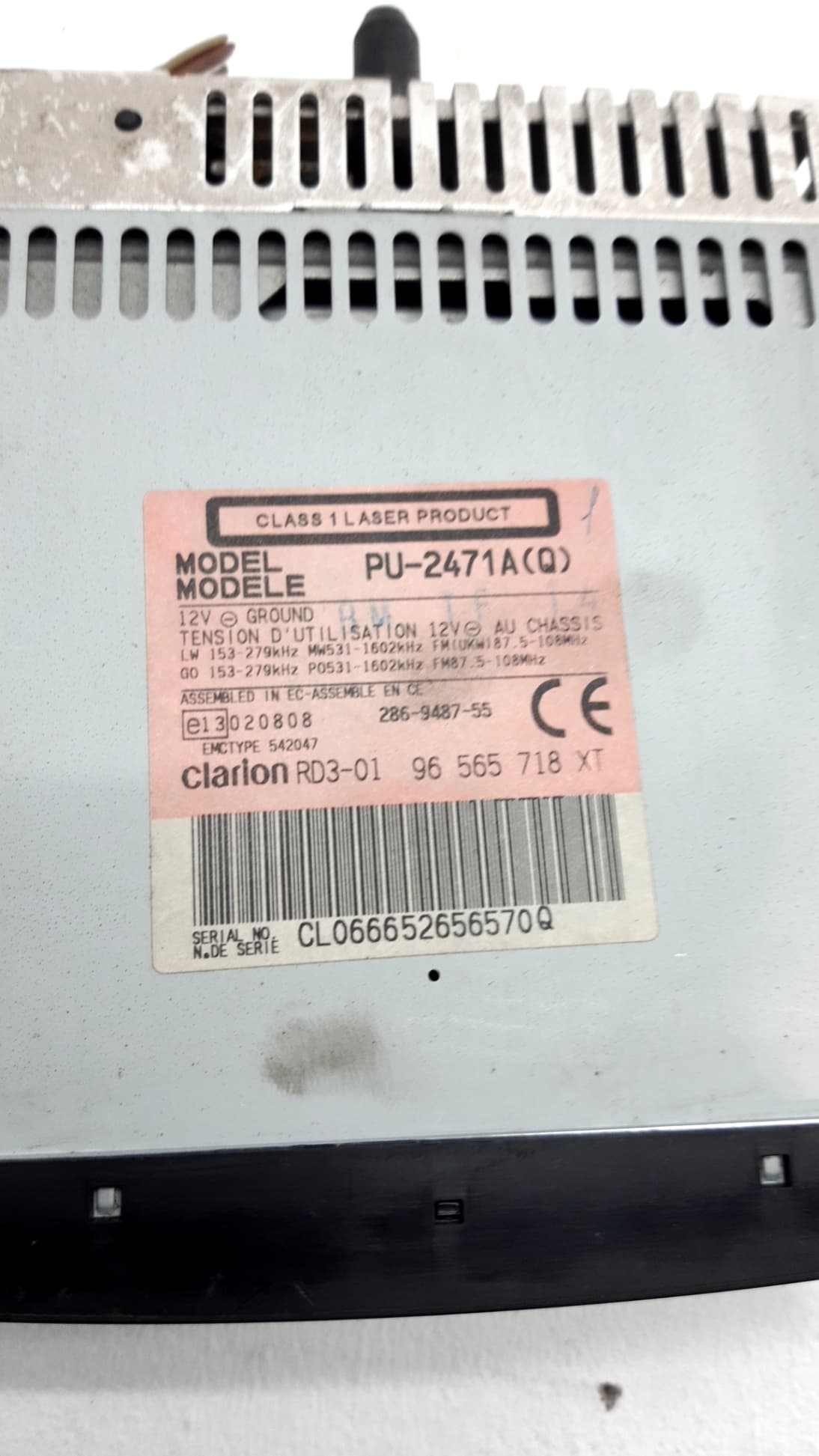 Sistema audio / radio cd CITROEN C3 2