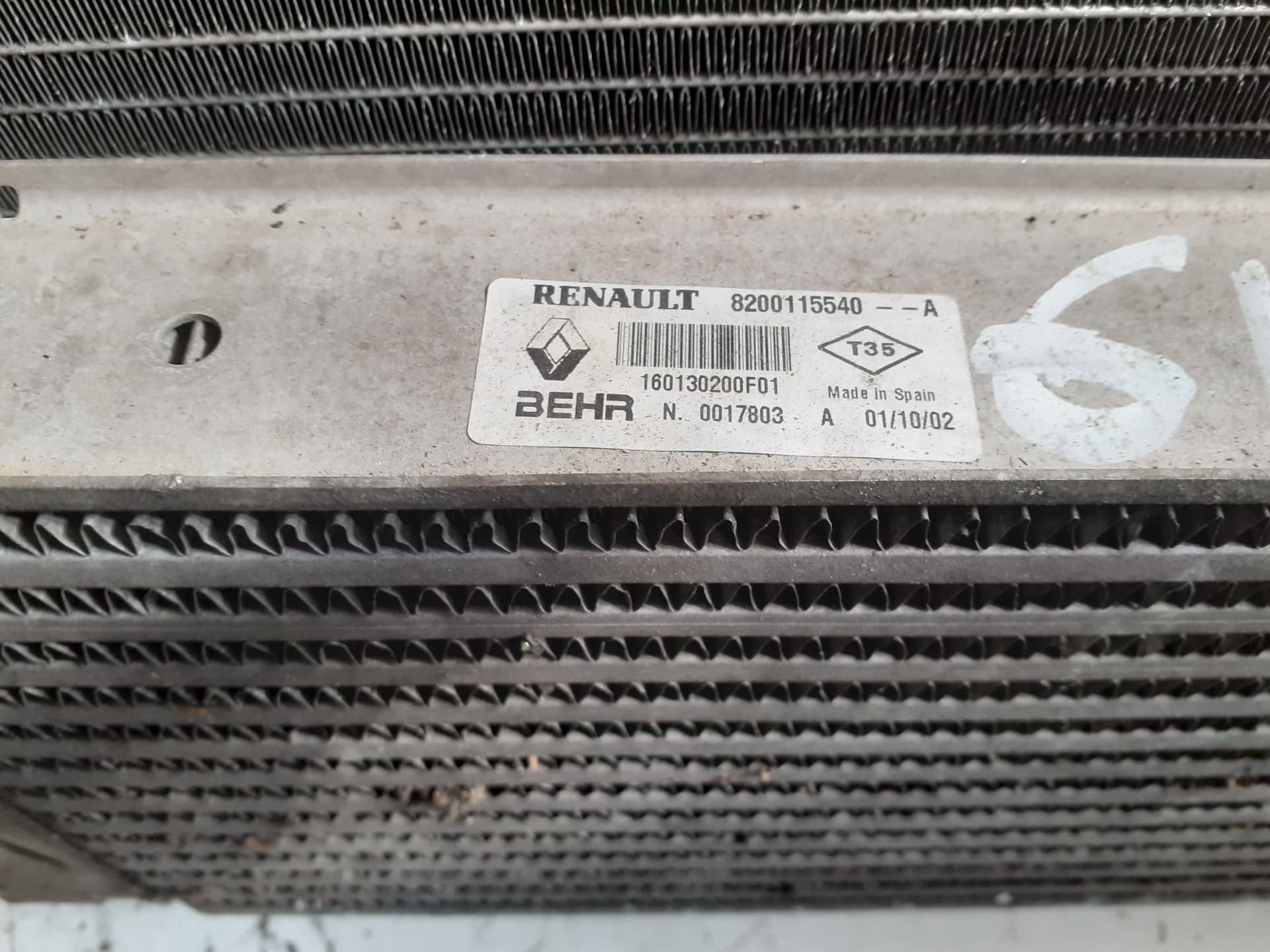 Intercooler RENAULT MEGANE II BERLINA 5P 4