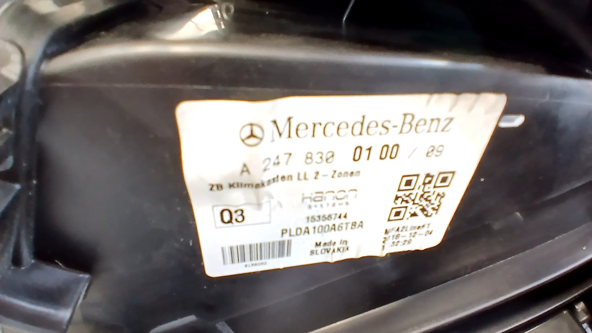 Mueble interior calefaccion MERCEDES-BENZ B-CLASS 2