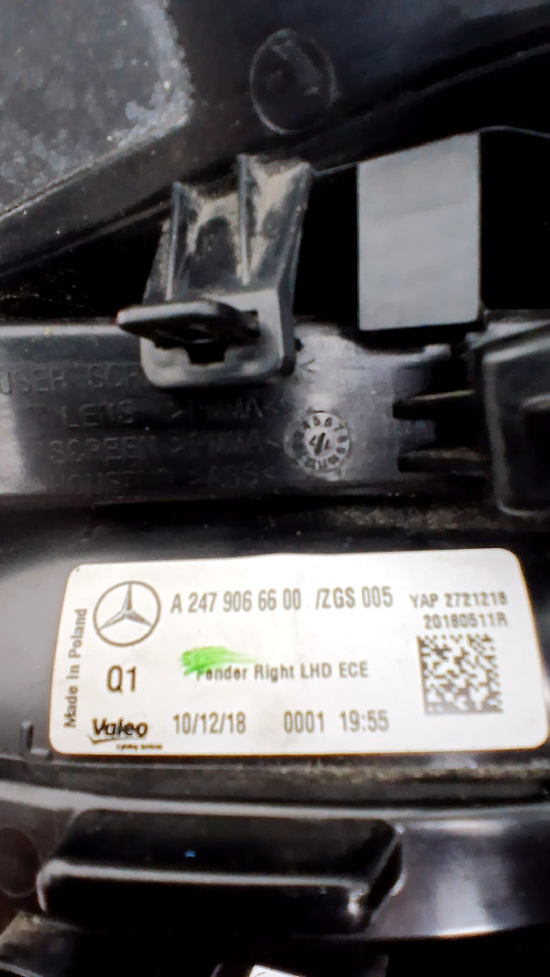 Piloto trasero derecho MERCEDES-BENZ B-CLASS 2