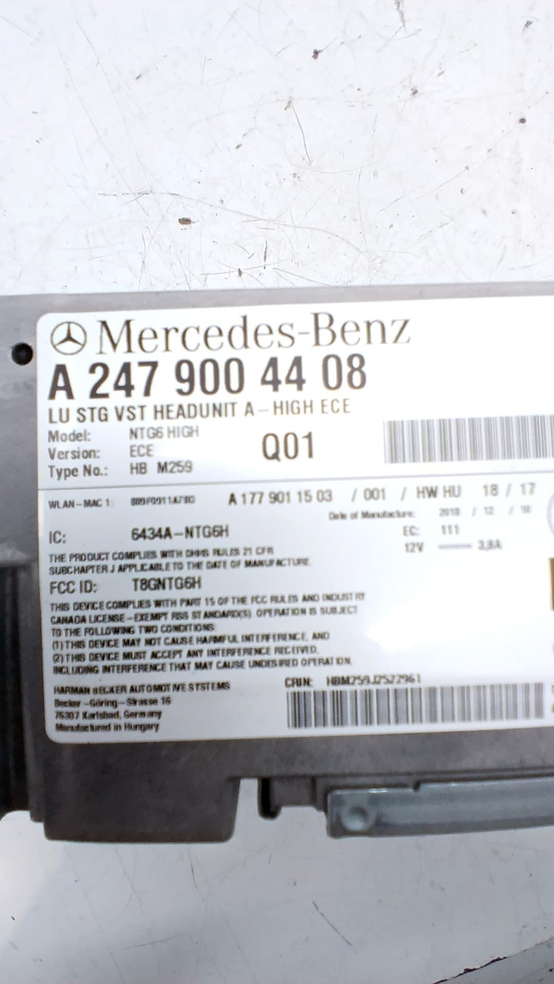 Sistema audio / radio cd MERCEDES-BENZ B-CLASS 2