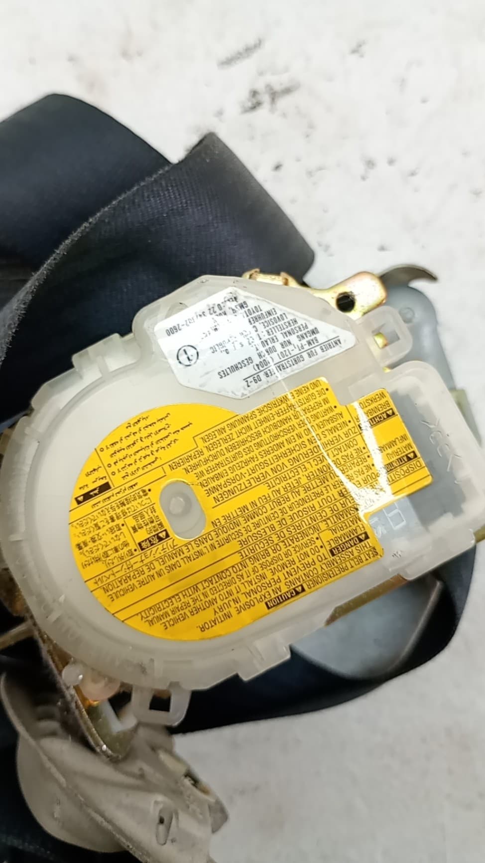 Cinturon seguridad delantero derecho TOYOTA COROLLA VERSO (R1)