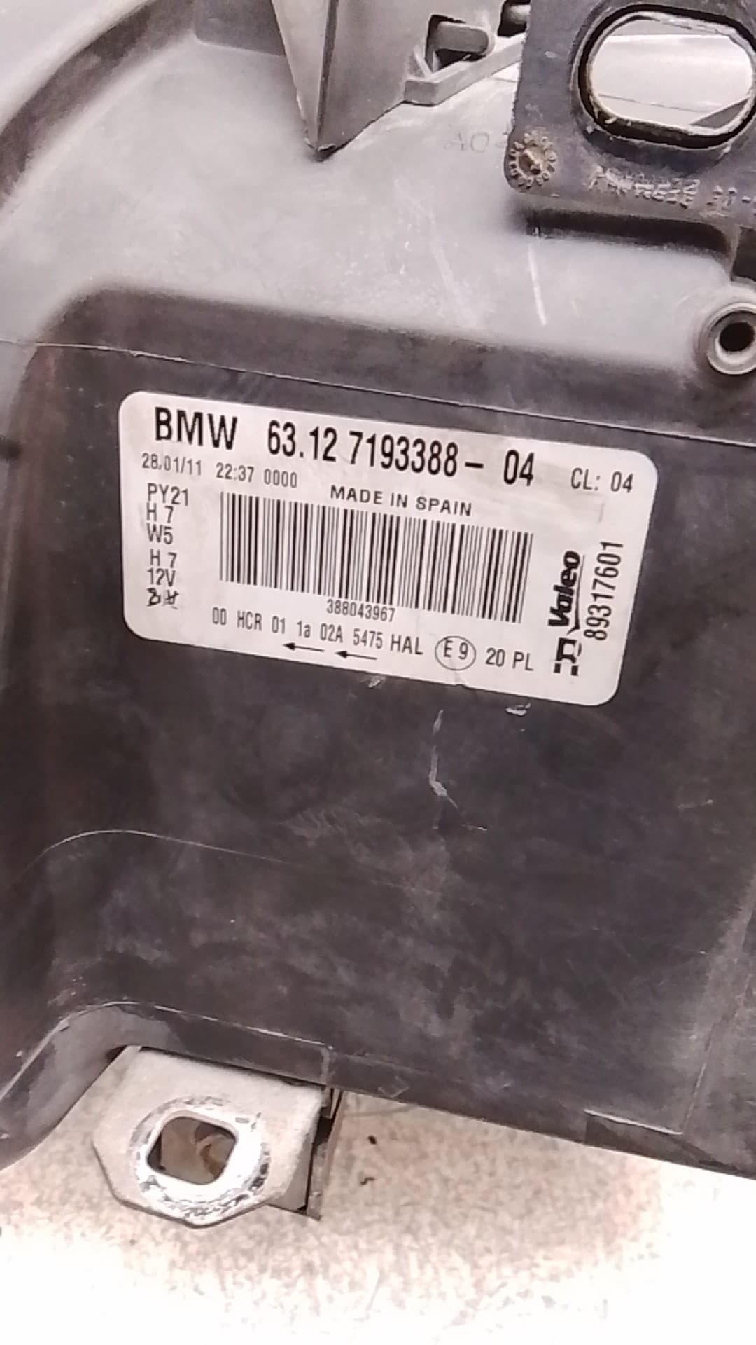 Faro derecho BMW SERIE 1 BERLINA (E81/E87) 5