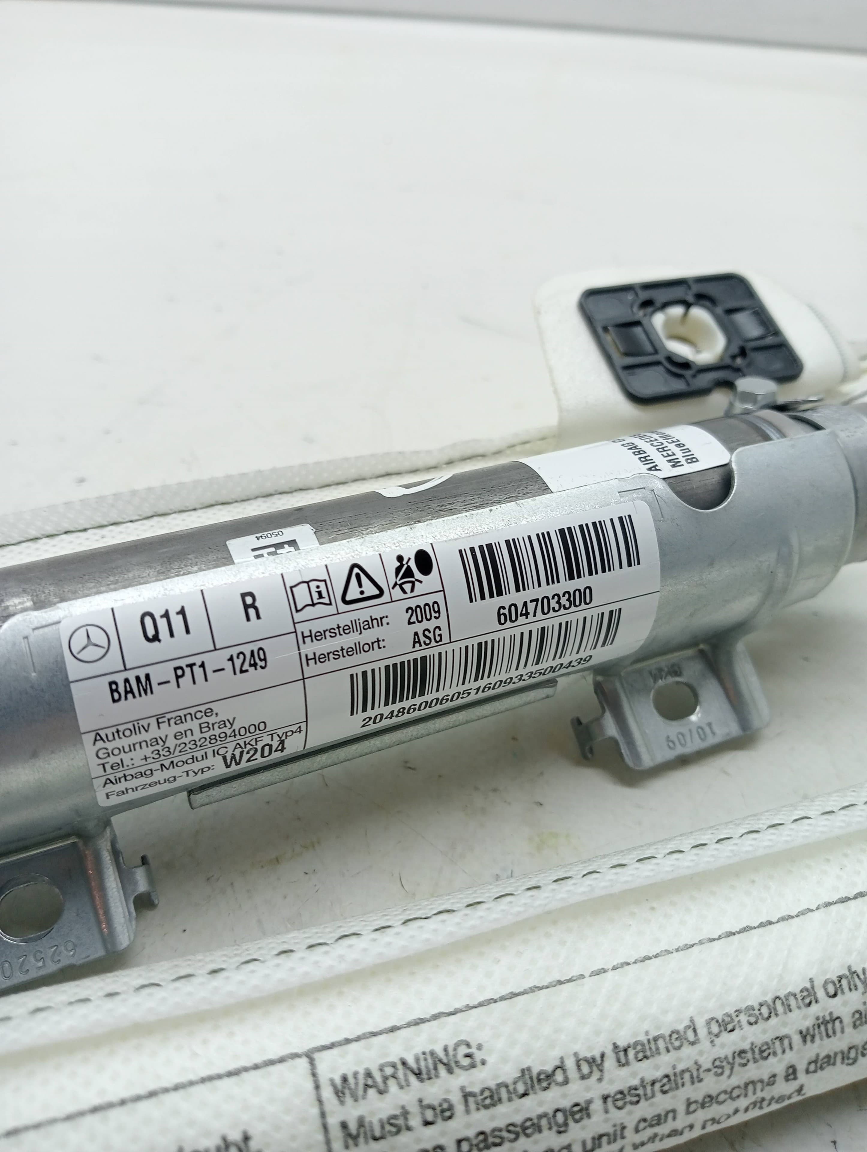 Airbag cortina delantero derecho MERCEDES-BENZ CLASE C (W204) LIM. 2