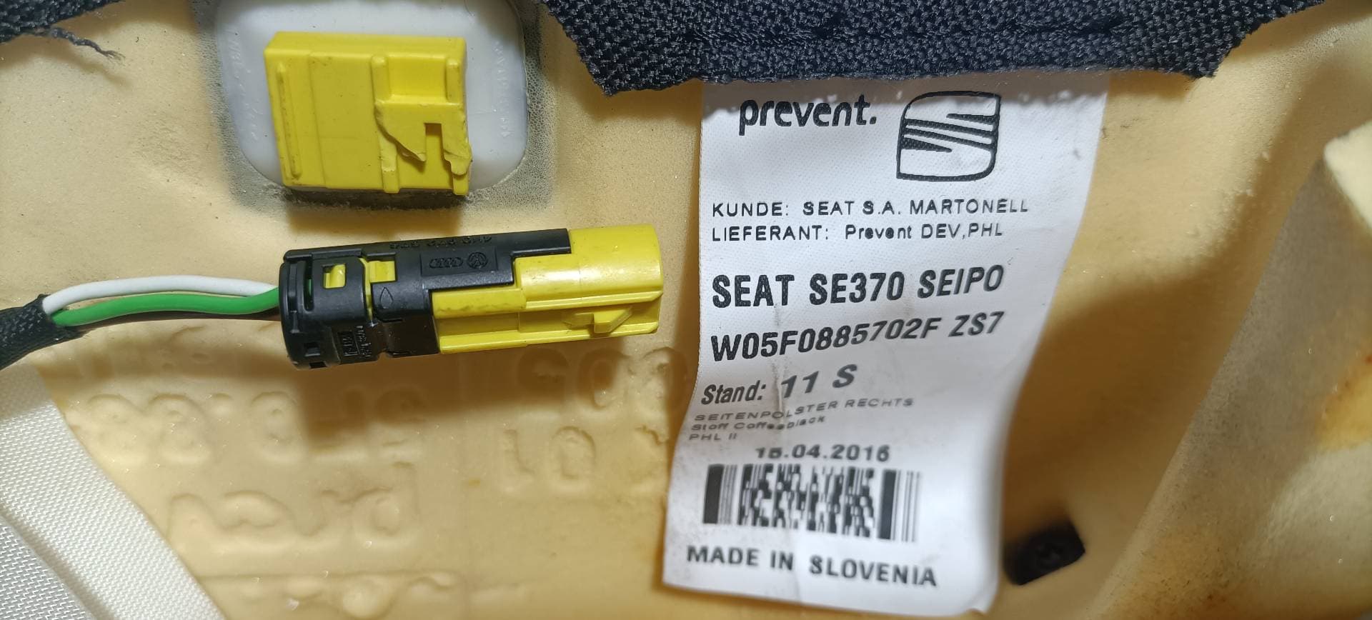 Airbag delantero derecho SEAT LEON (5F1) 2
