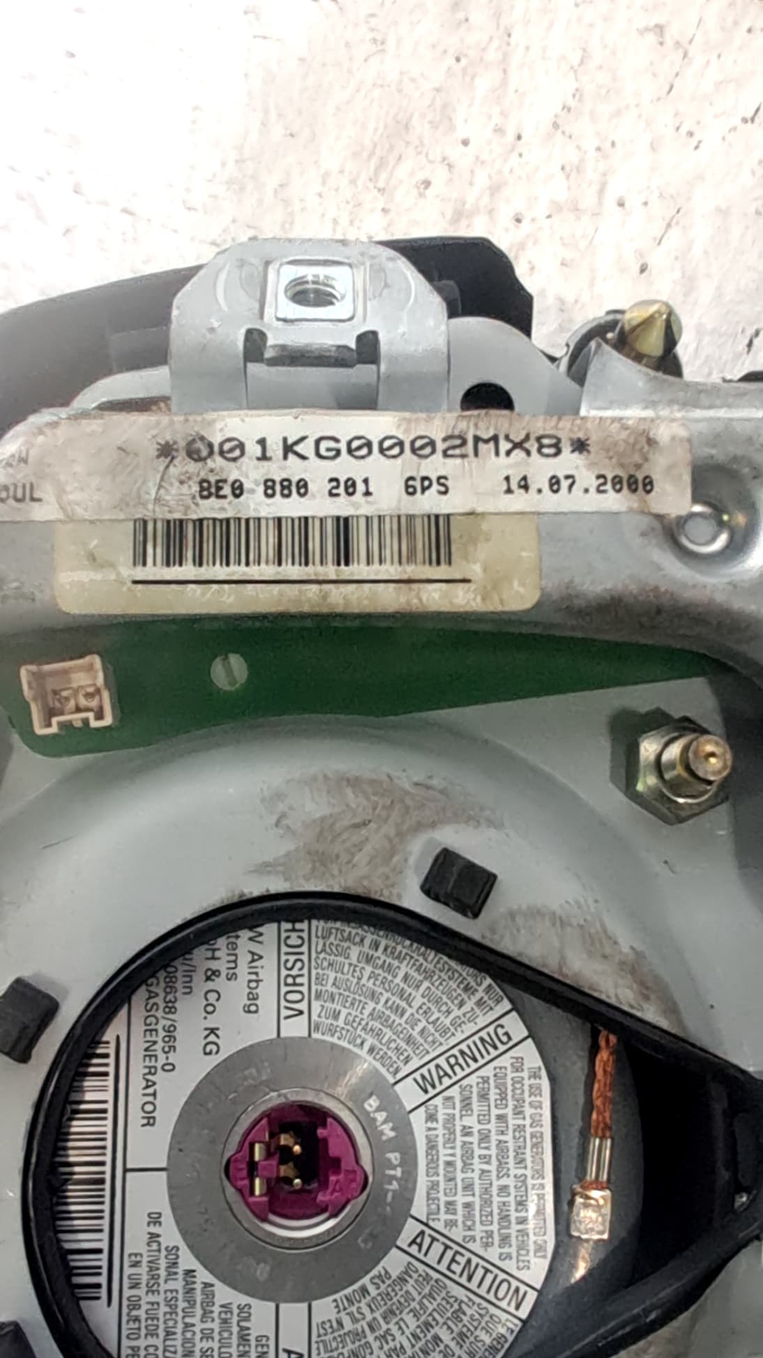 Recambio AUDI A2 (8Z0) ref. 8E08802016PS 2