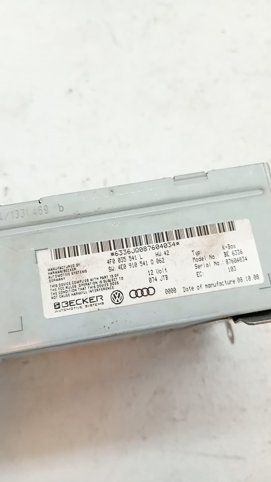 Modulo electronico AUDI A4 BERLINA (8E) 2