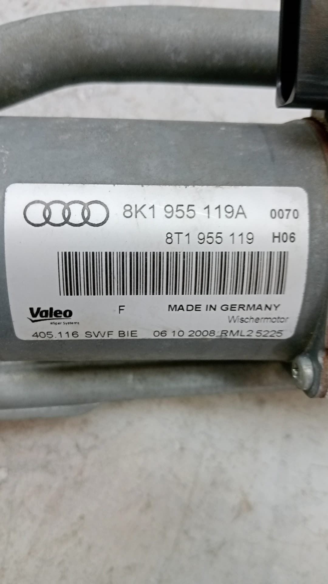 Motor limpia delantero AUDI A4 BERLINA (8E)