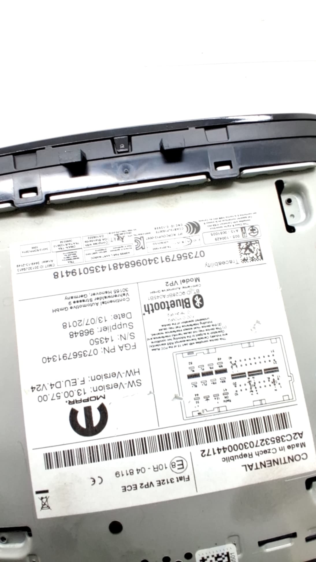 Pantalla multifuncion FIAT 500 CABRIO (150) 3