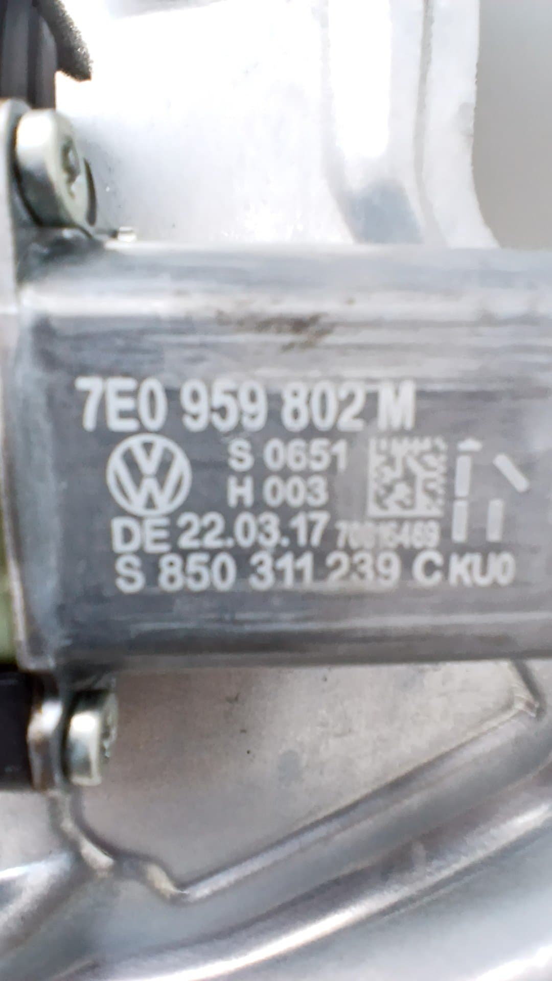 Elevalunas delantero derecho VOLKSWAGEN TRANSPORTER 3