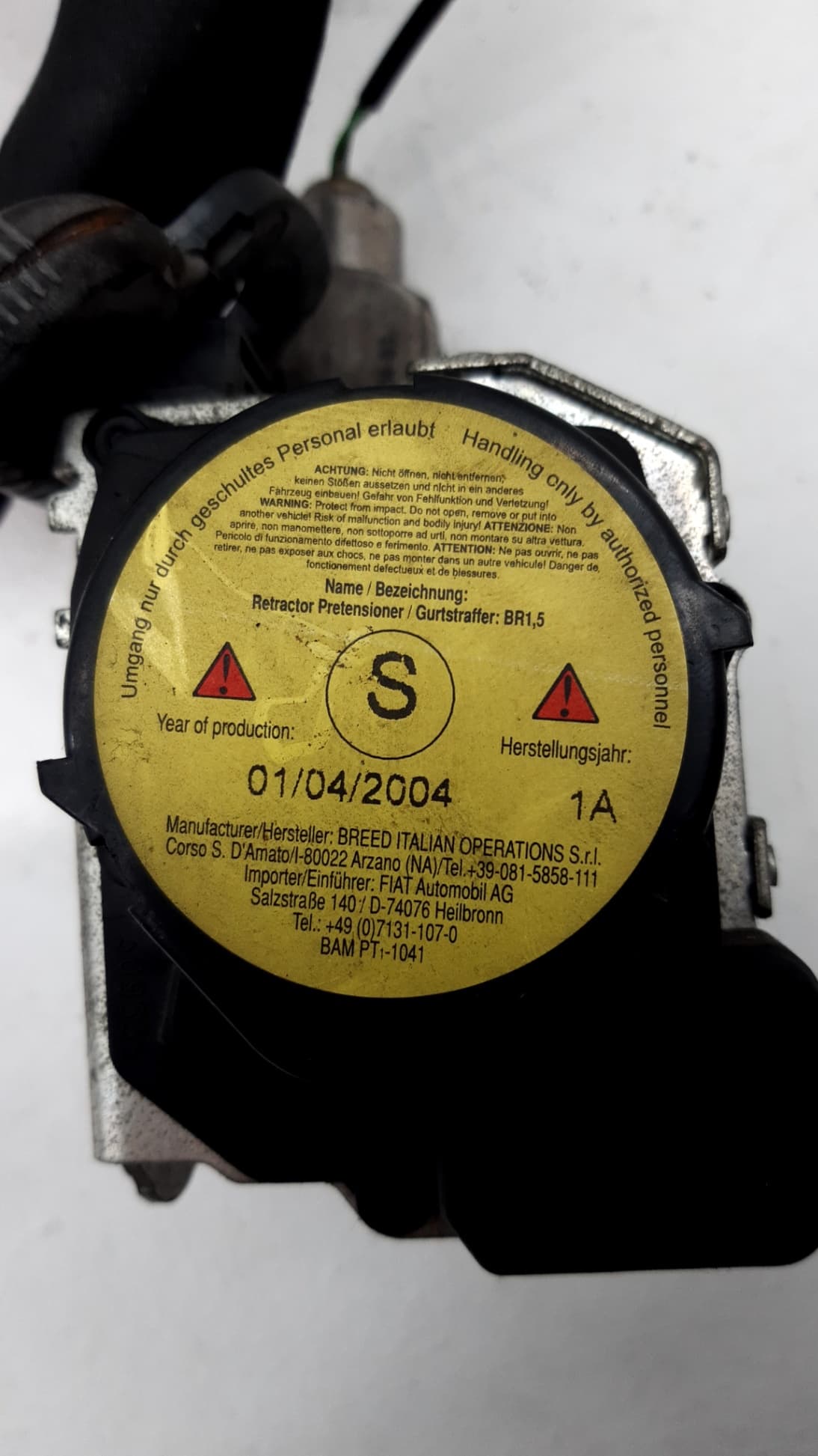 Cinturon seguridad delantero izquierdo ALFA ROMEO 147 (190) 2