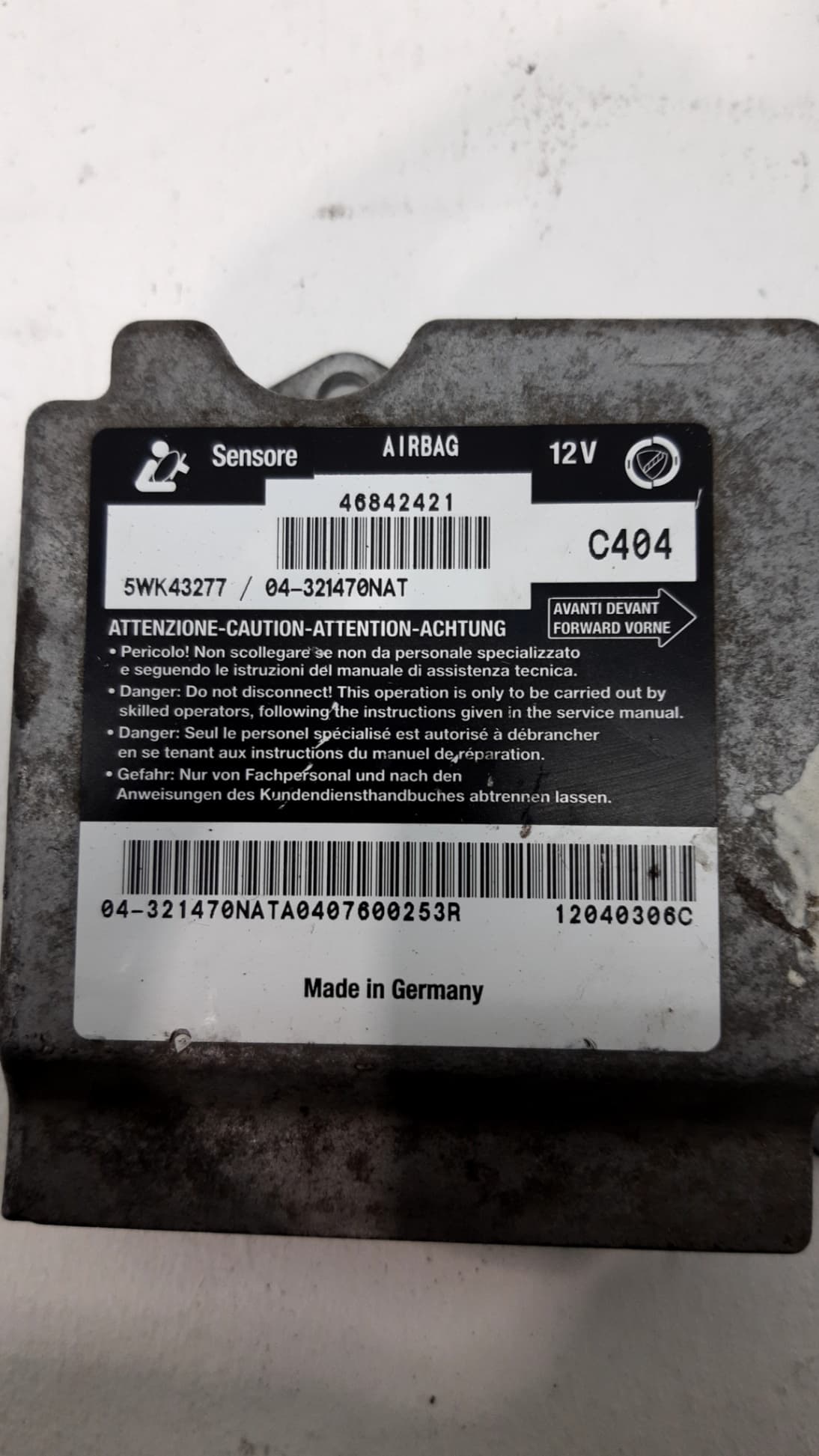 Centralita airbag ALFA ROMEO 147 (190) 2