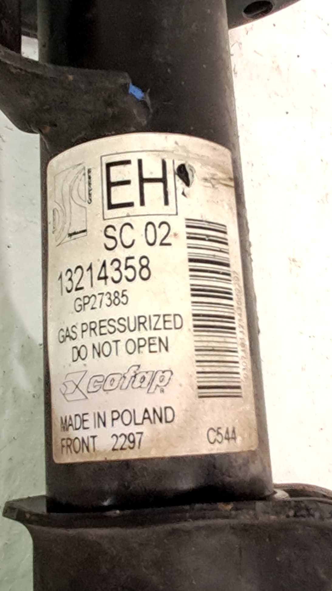 Amortiguador delantero derecho OPEL CORSA D 2