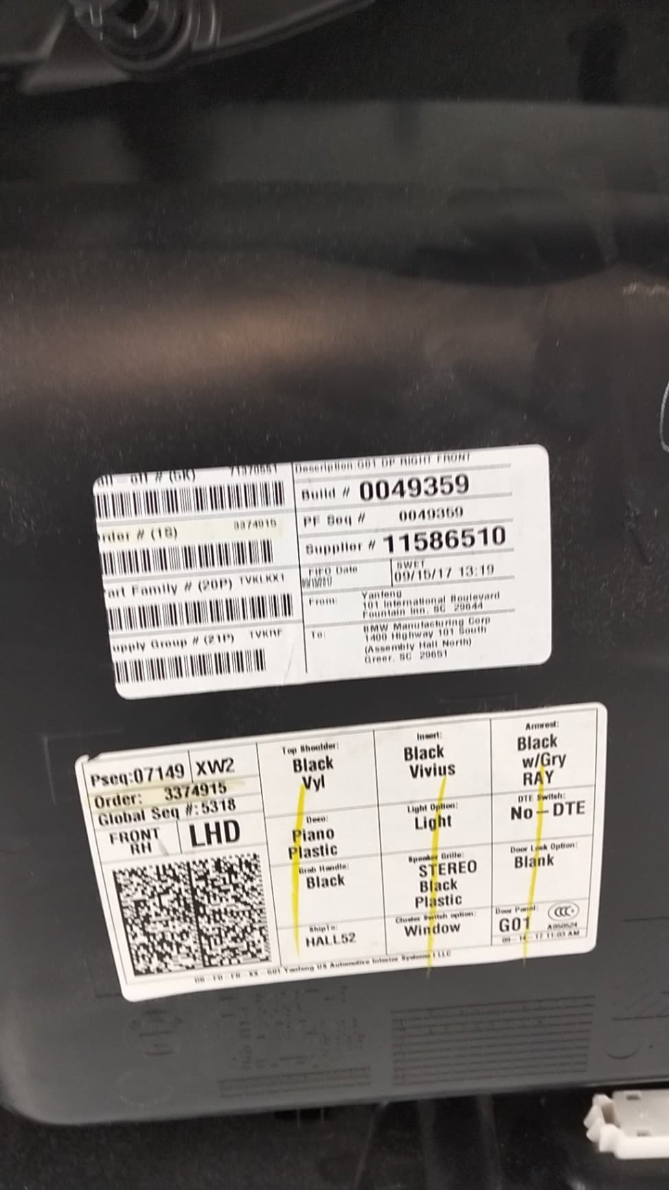 Guarnecido puerta delantera derecha BMW X3 (G01, F97, G08) 2