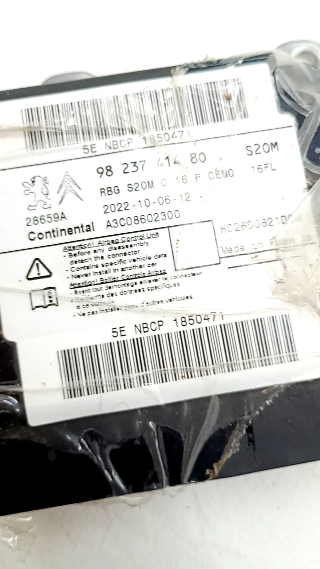 Centralita airbag CITROEN BERLINGO 2