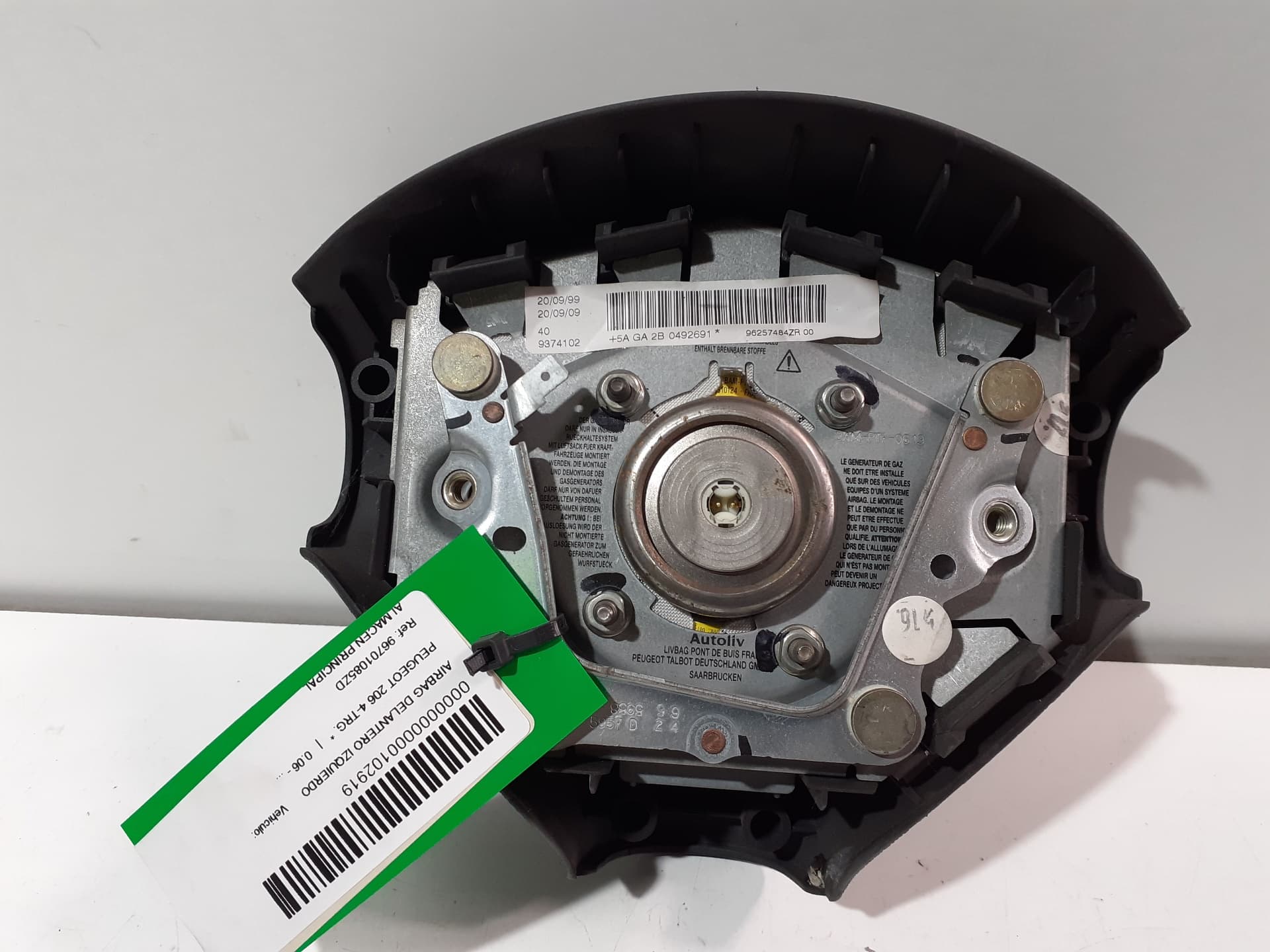 Airbag delantero izquierdo PEUGEOT 206 BERLINA 3