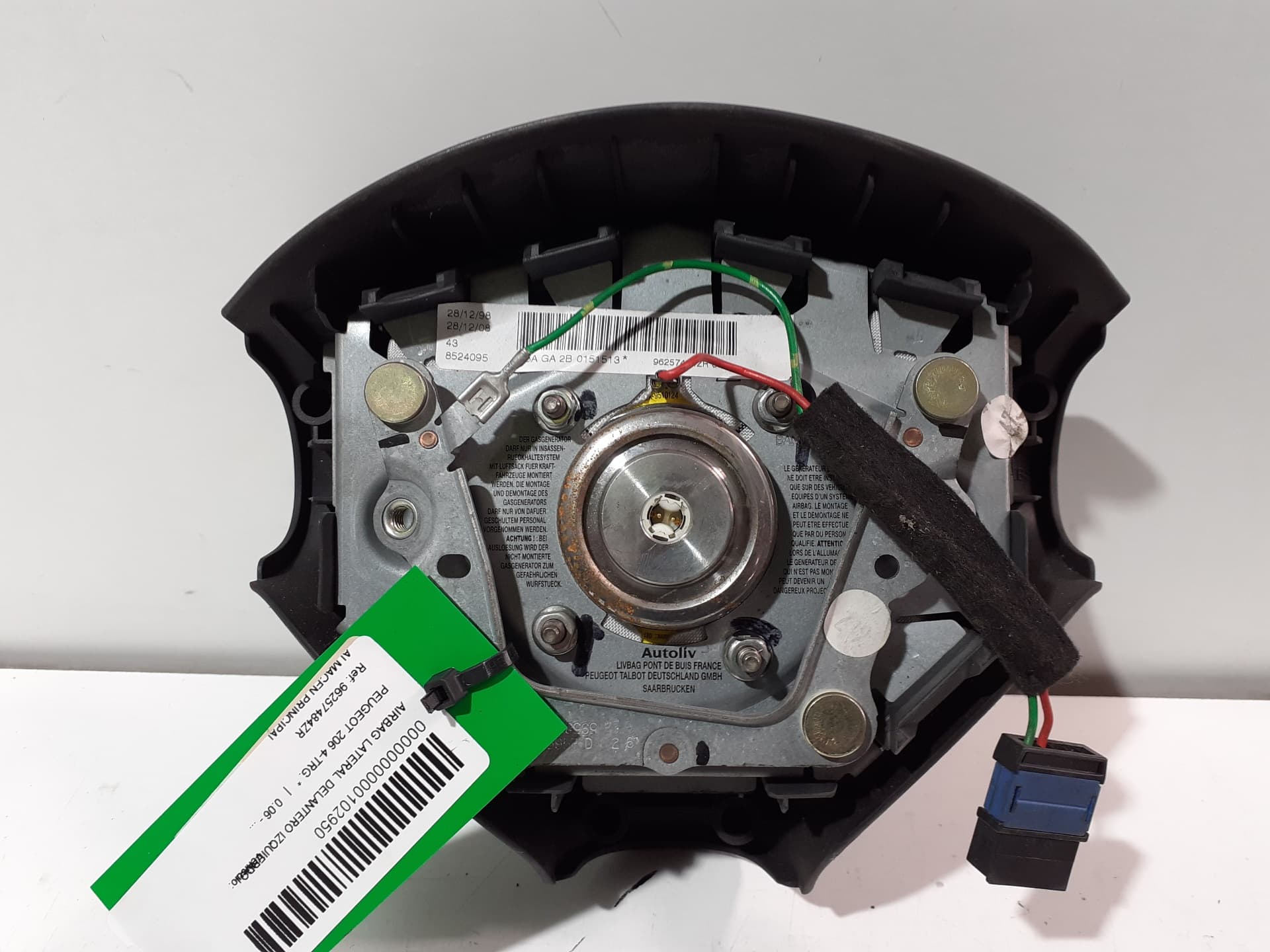 Airbag delantero izquierdo PEUGEOT 206 BERLINA 3