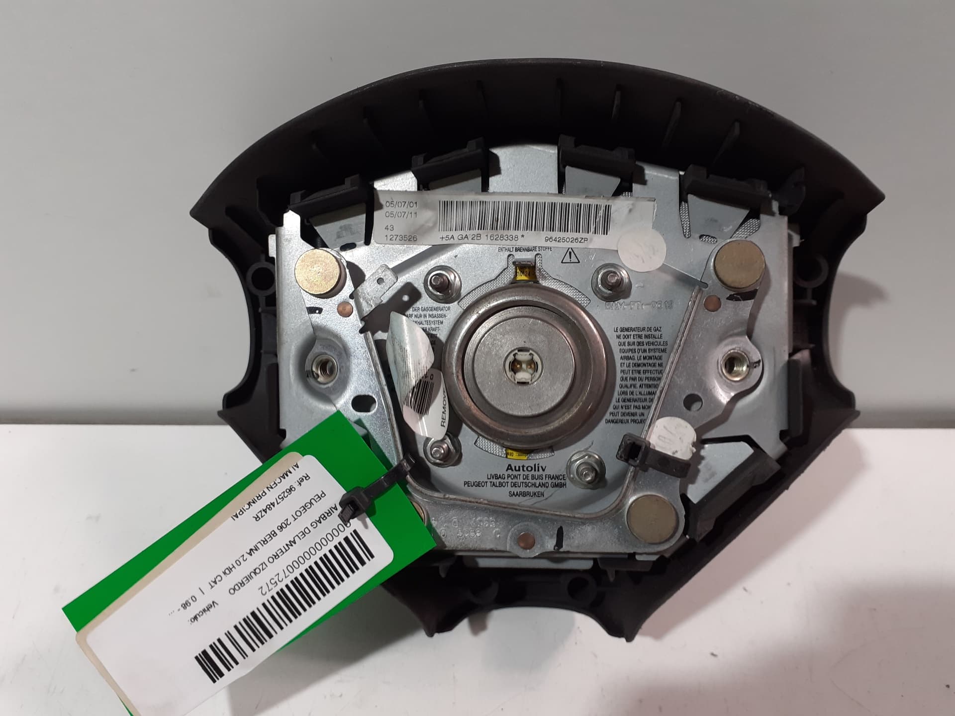 Airbag delantero izquierdo PEUGEOT 206 BERLINA 3