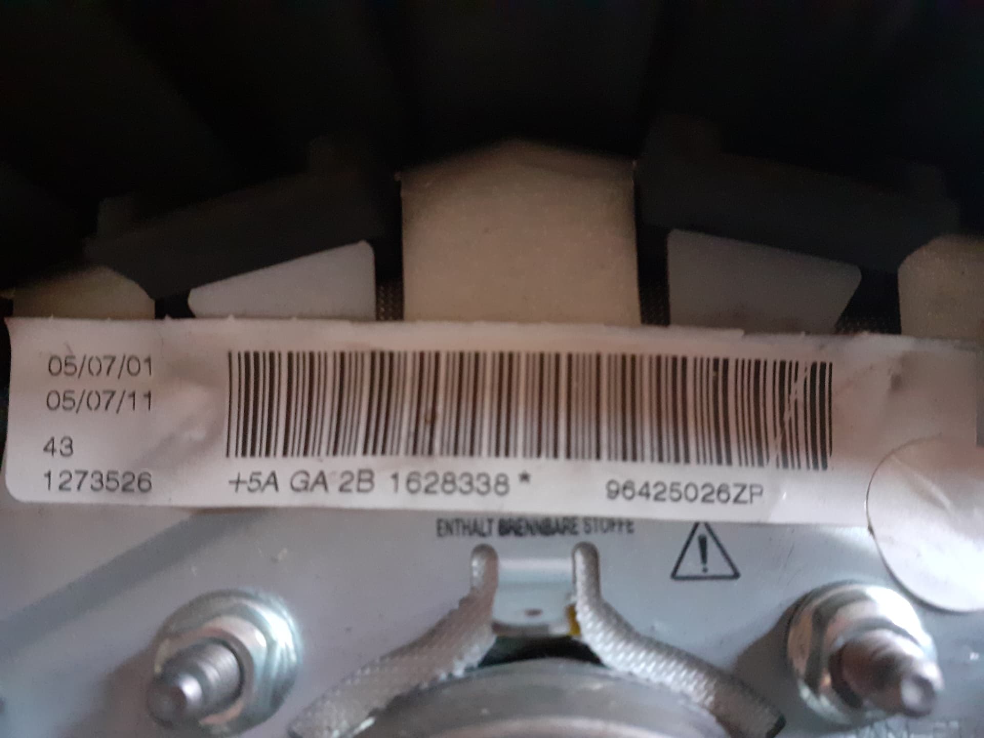 Airbag delantero izquierdo PEUGEOT 206 BERLINA 2