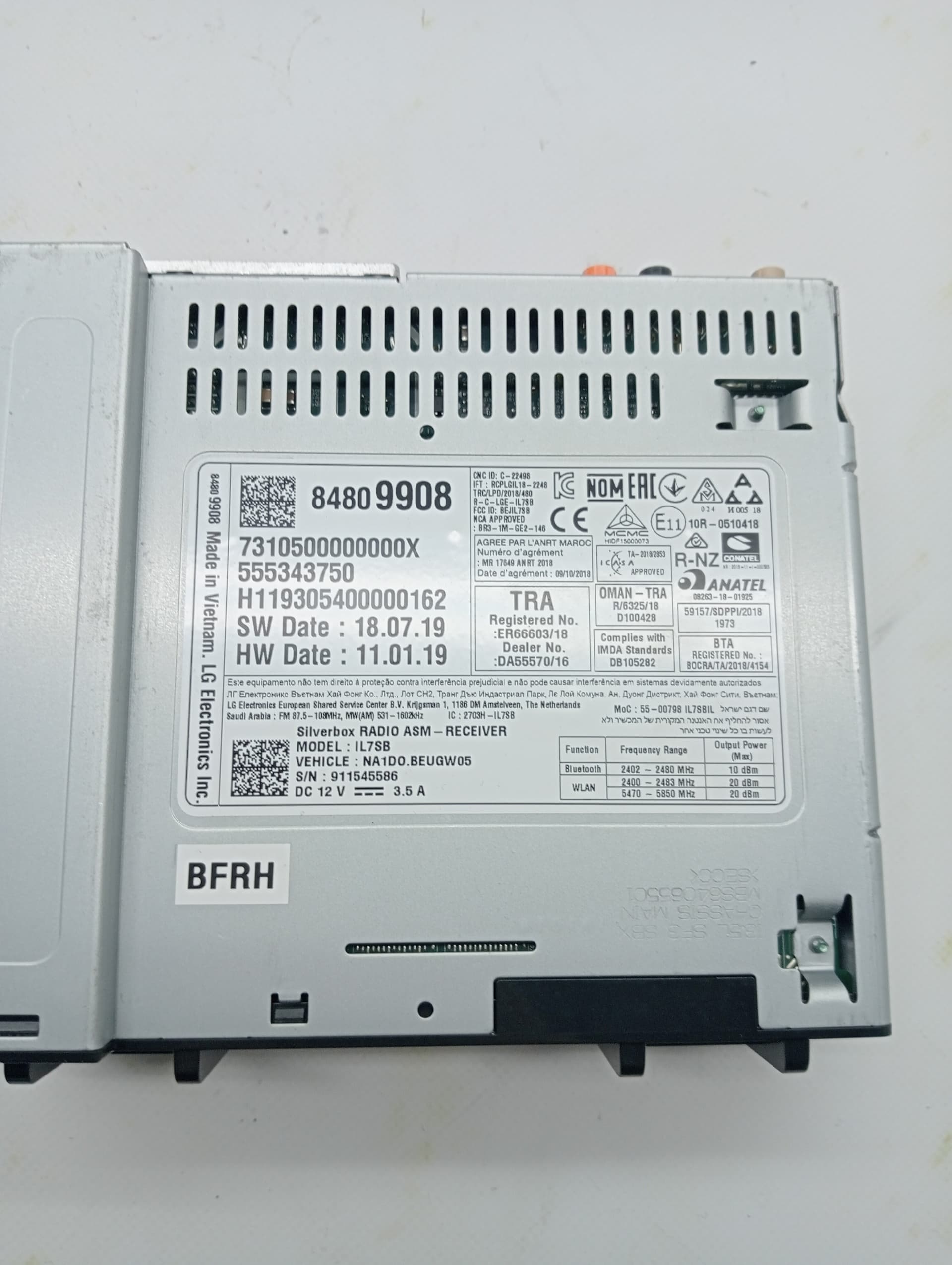 Sistema audio / radio cd OPEL ASTRA J GTC 2