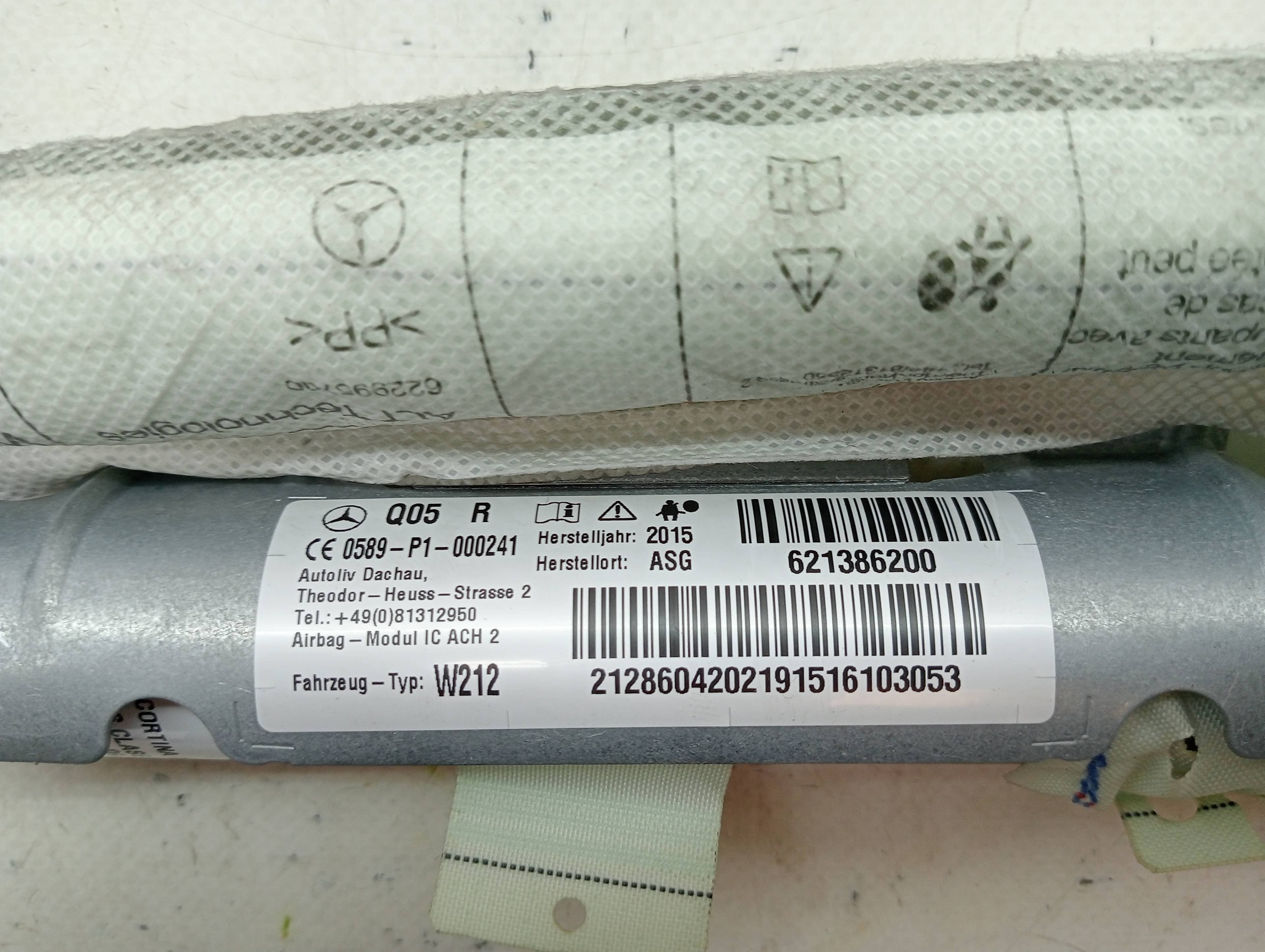 Airbag cortina delantero derecho MERCEDES-BENZ CLASE E (W212) LIM. 3
