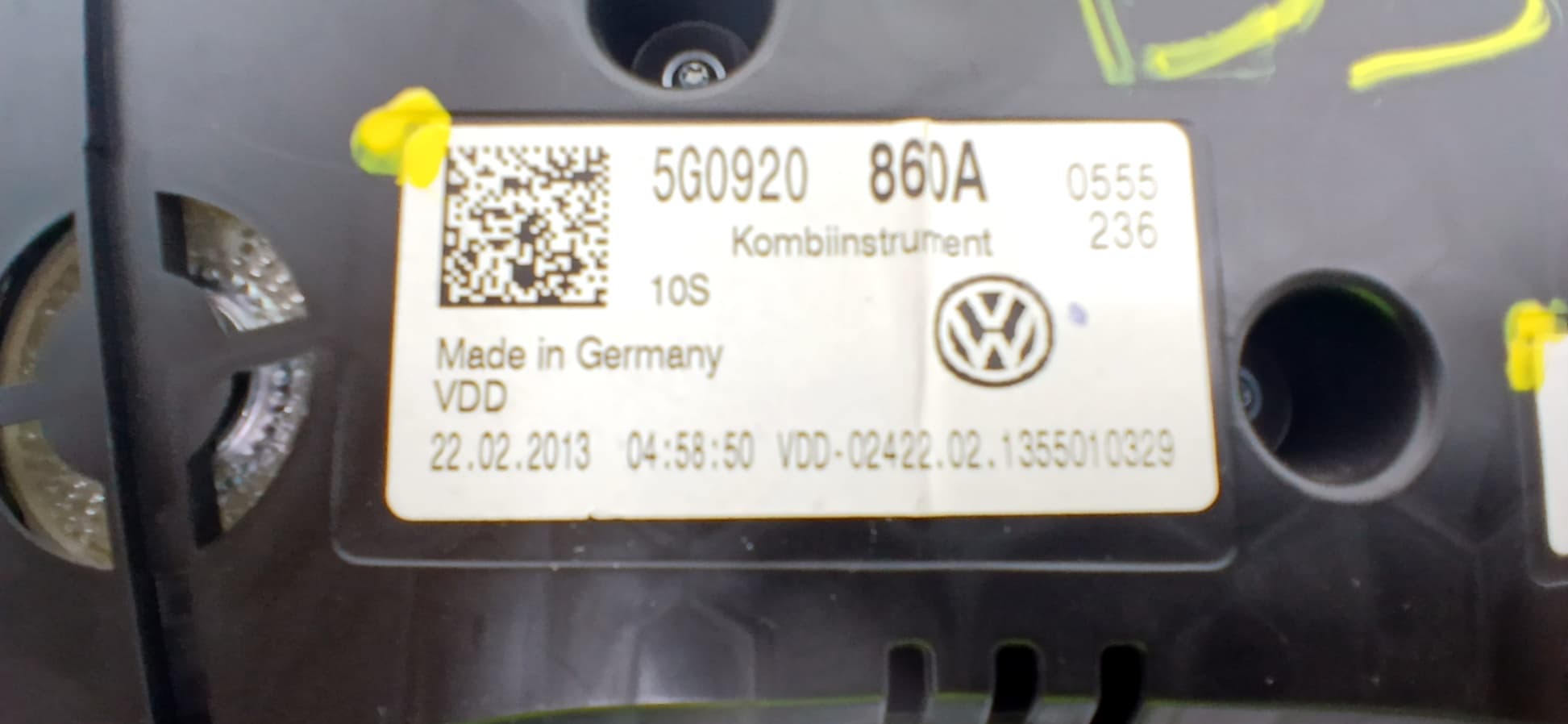 Cuadro instrumentos VOLKSWAGEN GOLF VII LIM 2