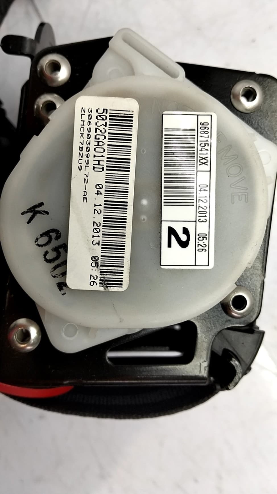 Cinturon seguridad trasero izquierdo CITROEN C4 PICASSO 2