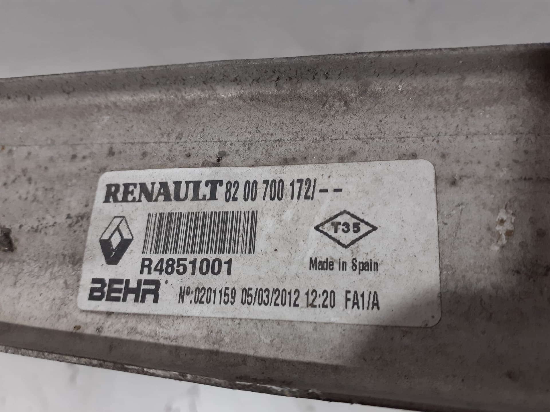 Intercooler RENAULT MEGANE II BERLINA 5P 2