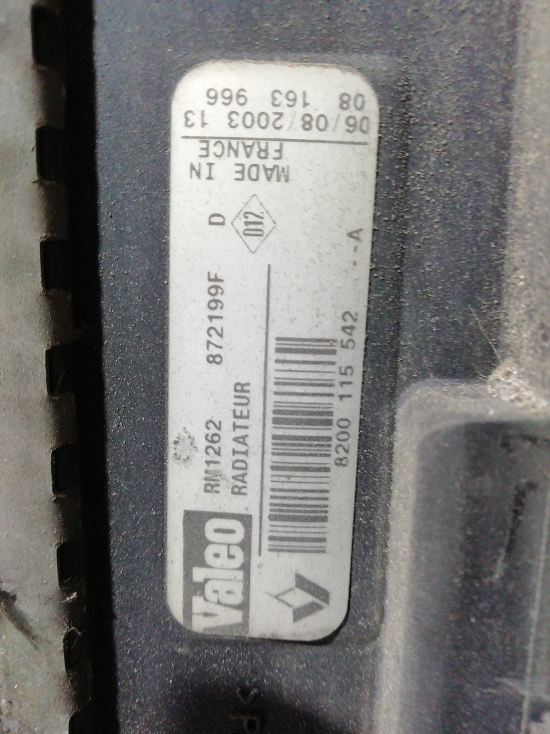 Radiador agua RENAULT MEGANE II BERLINA 5P 2
