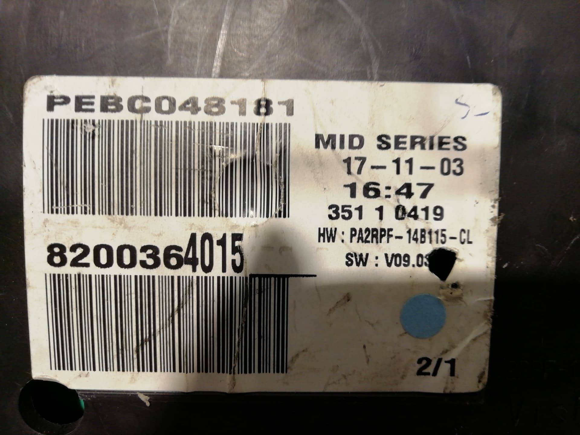 Cuadro instrumentos RENAULT MEGANE II BERLINA 5P 3