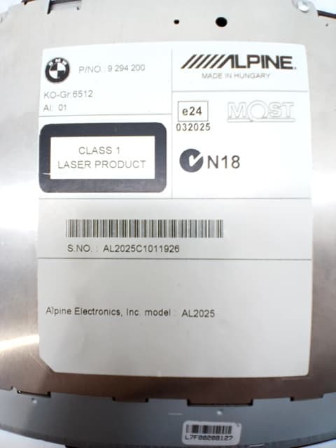 Sistema audio / radio cd BMW 5 (F10) 4
