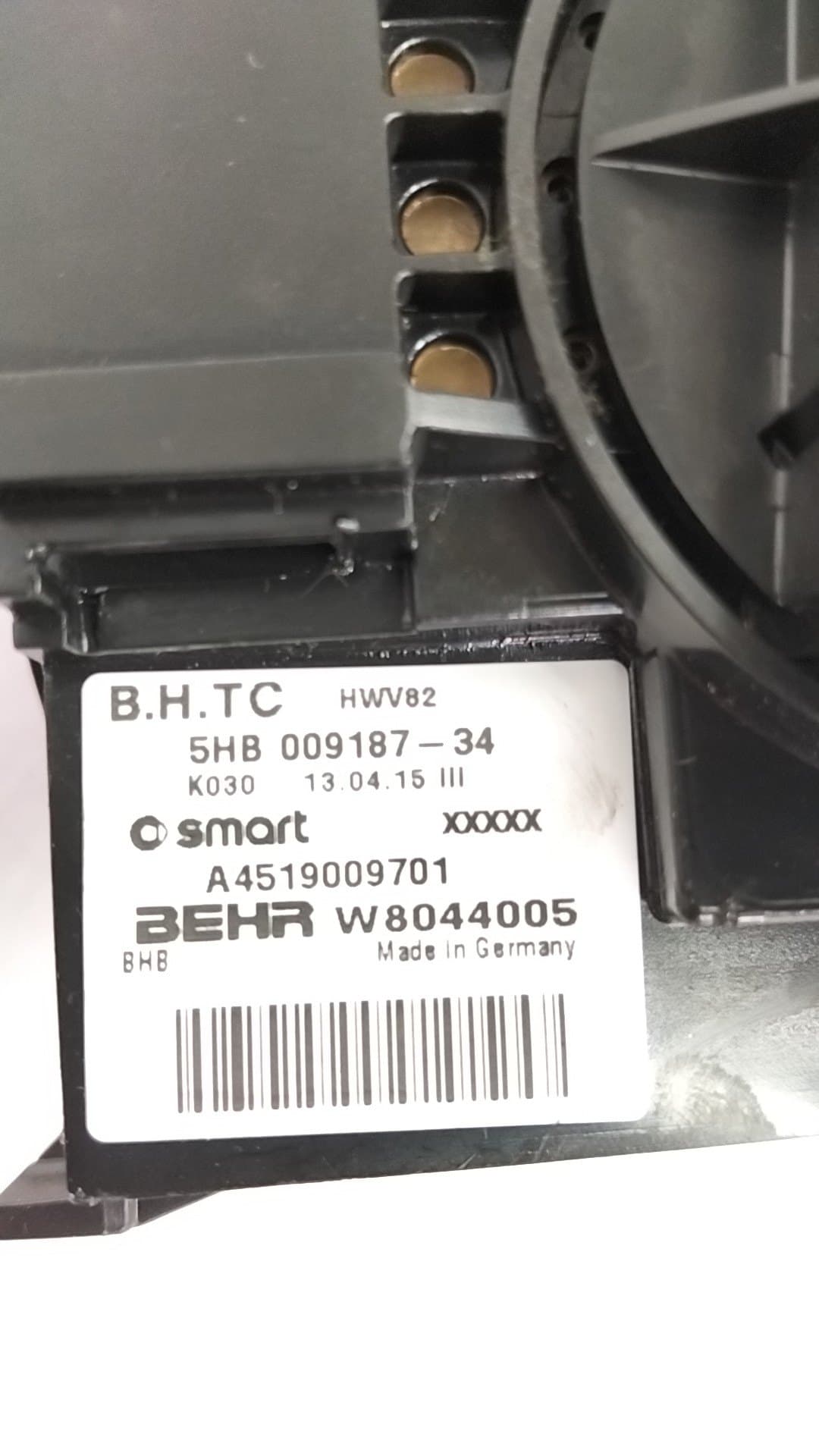 Recambio SMART FORTWO COUPE (451) ref. A4519009701 2