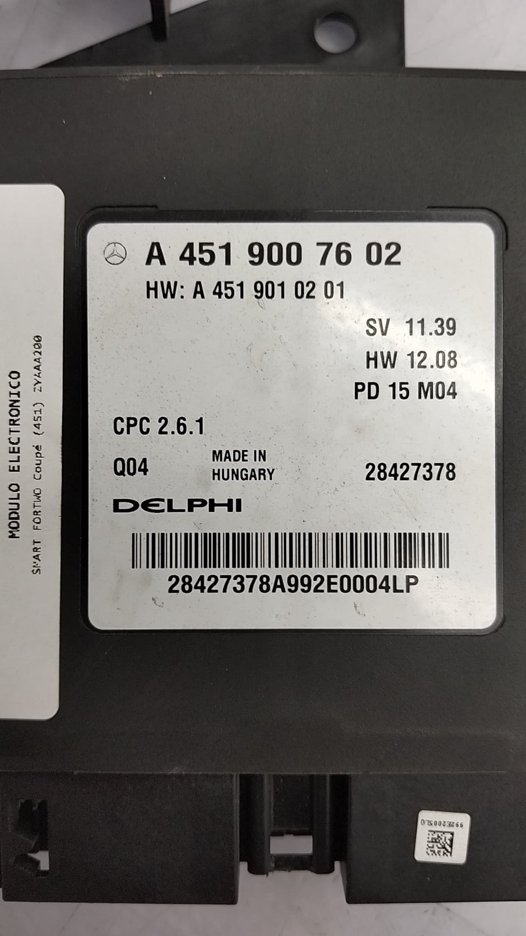 Modulo electronico SMART FORTWO COUPE (451) 3