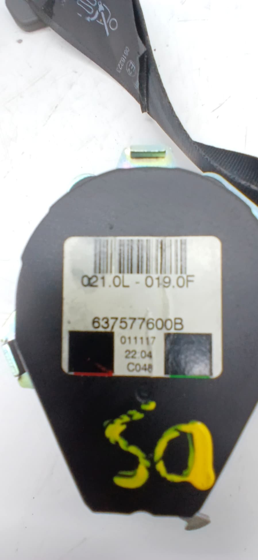Cinturon seguridad trasero central OPEL CROSSLAND X 2