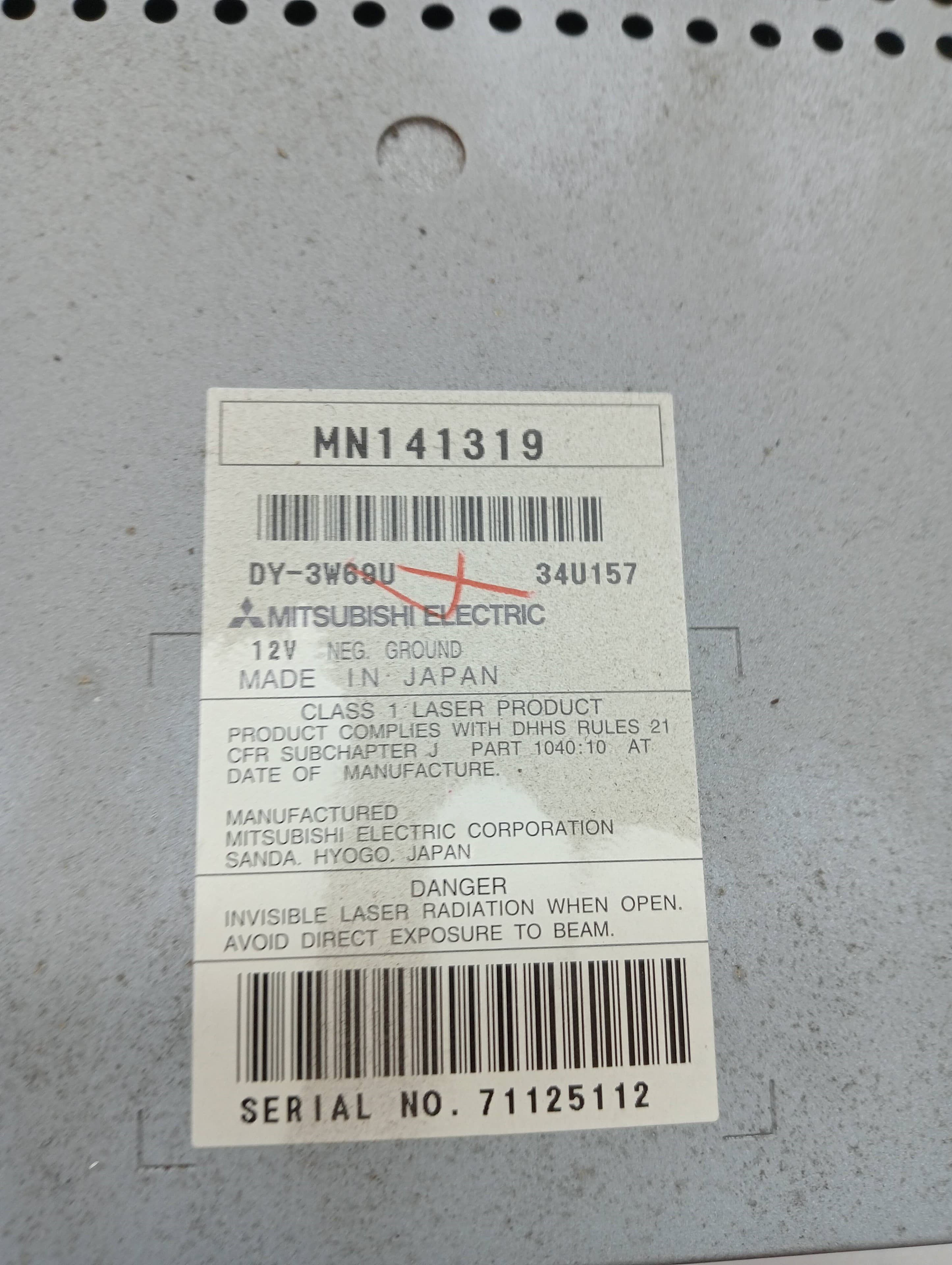 Sistema audio / radio cd MITSUBISHI OUTLANDER (CW0)