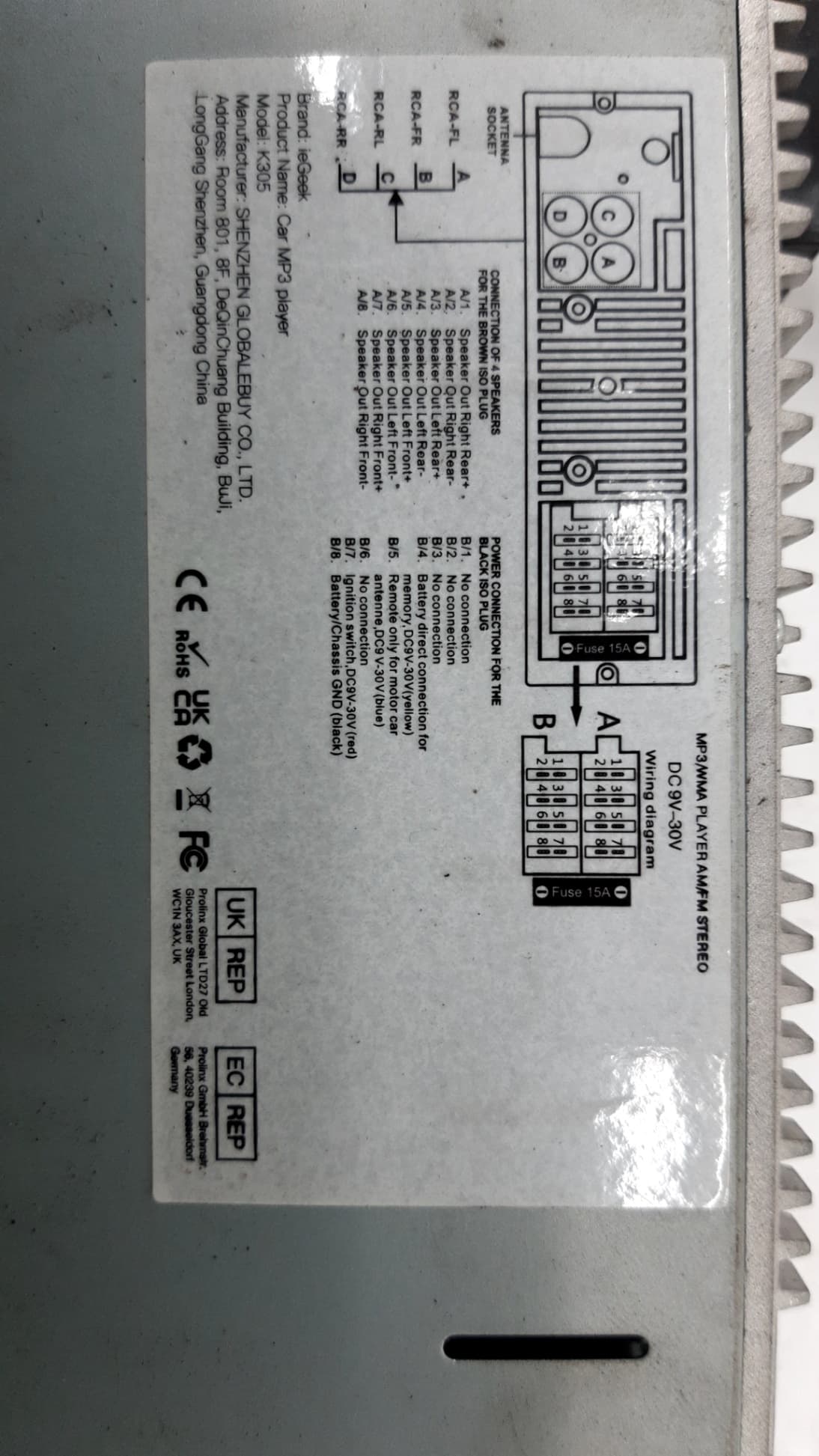 Sistema audio / radio cd HONDA CIVIC VII HATCHBACK (EU, EP, EV) 2