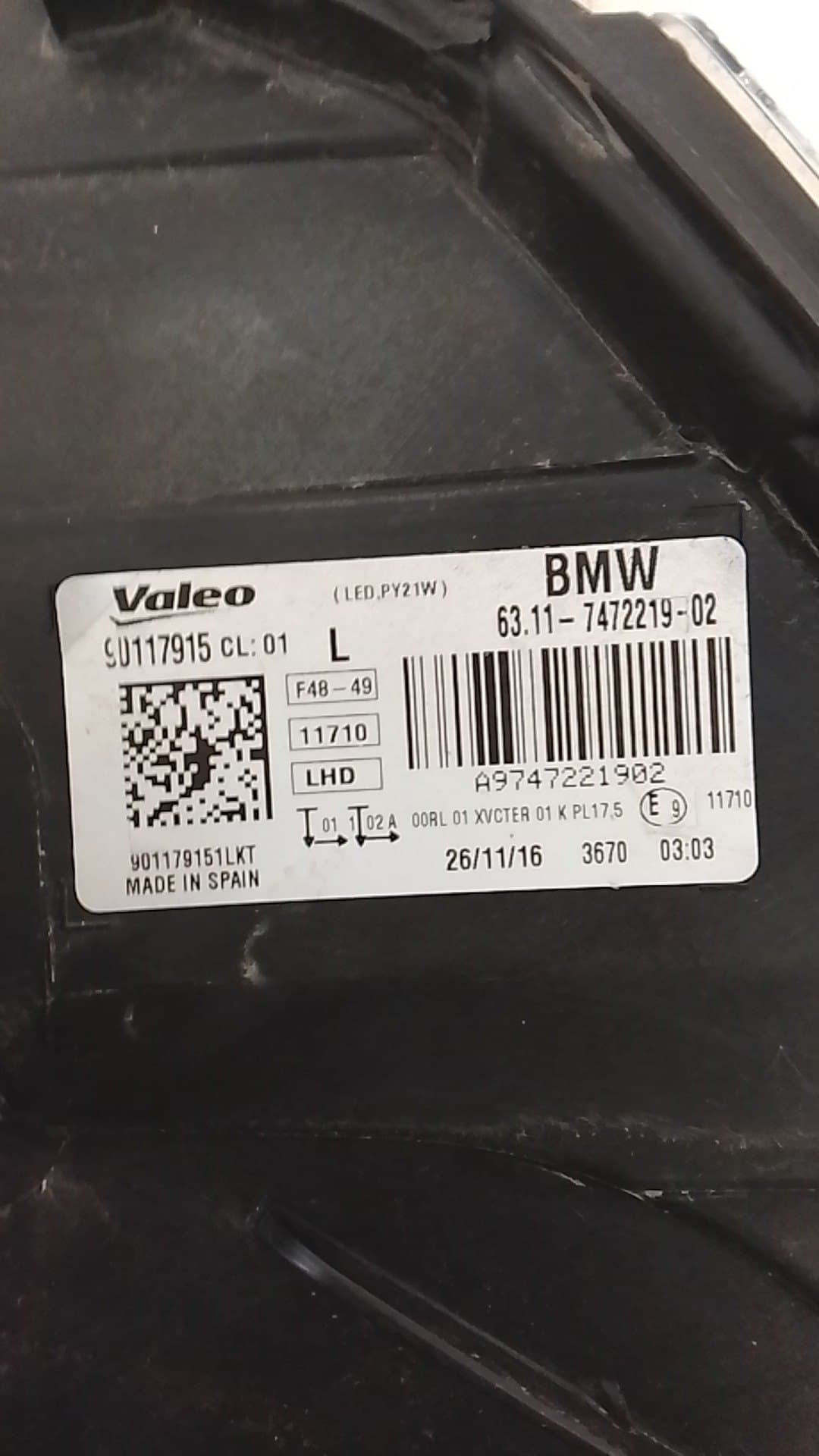 Faro izquierdo BMW SERIE X1 (F48) 3
