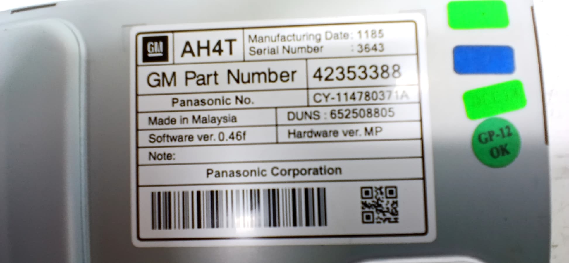 Pantalla multifuncion OPEL ASTRA J LIM. 2