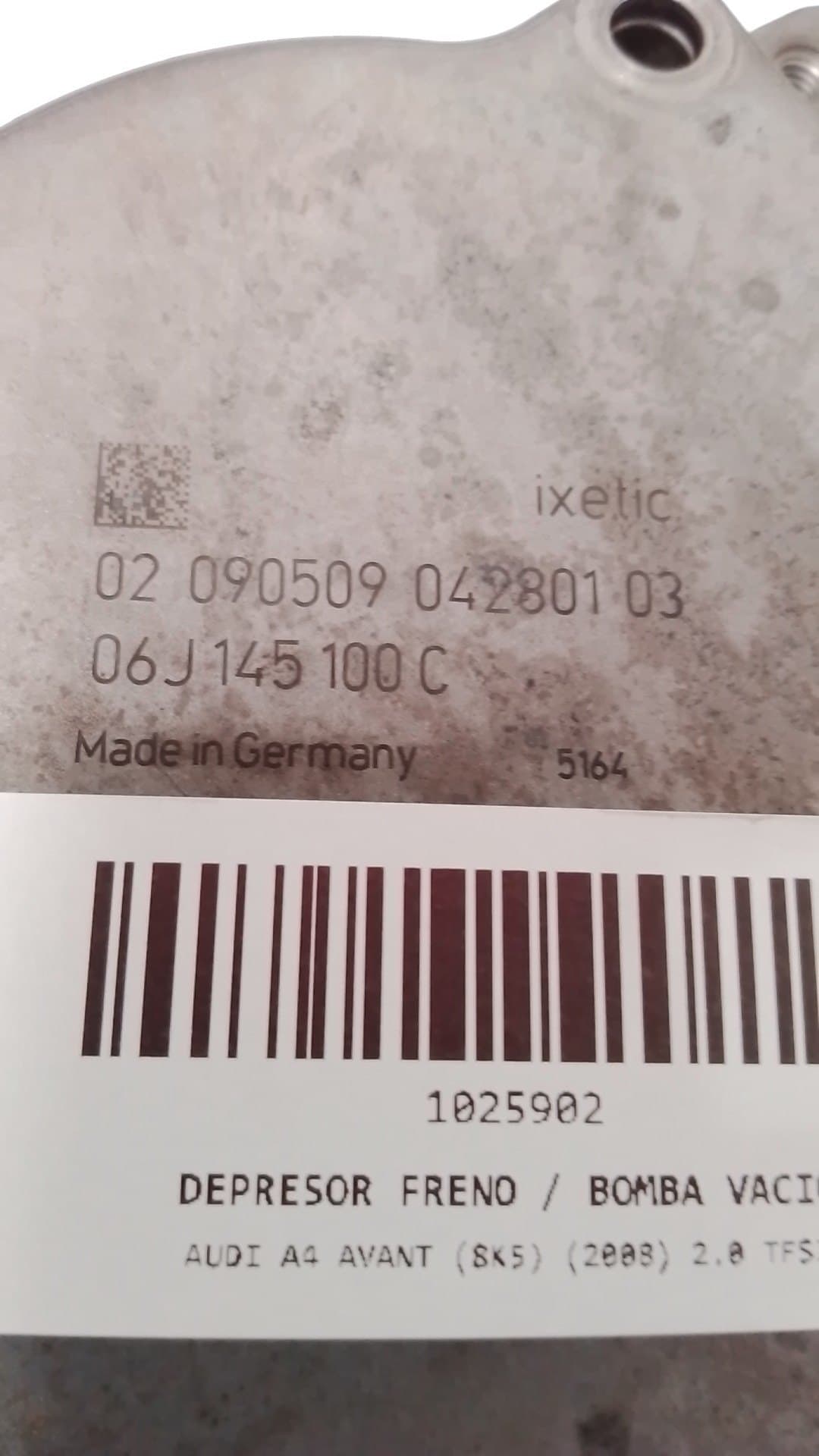 Depresor freno / bomba vacio AUDI A4 AVANT (8K5) (2008) 2
