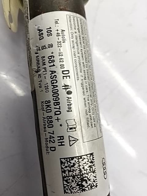 Airbag cortina delantero derecho AUDI A4 AVANT (8K5) (2008) 5
