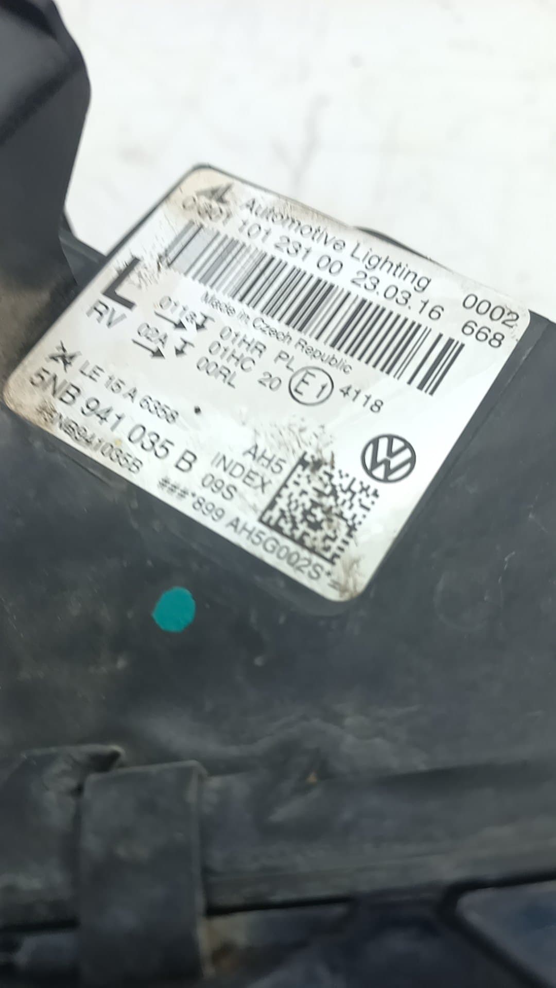 Faro izquierdo VOLKSWAGEN TIGUAN (AX1) 5